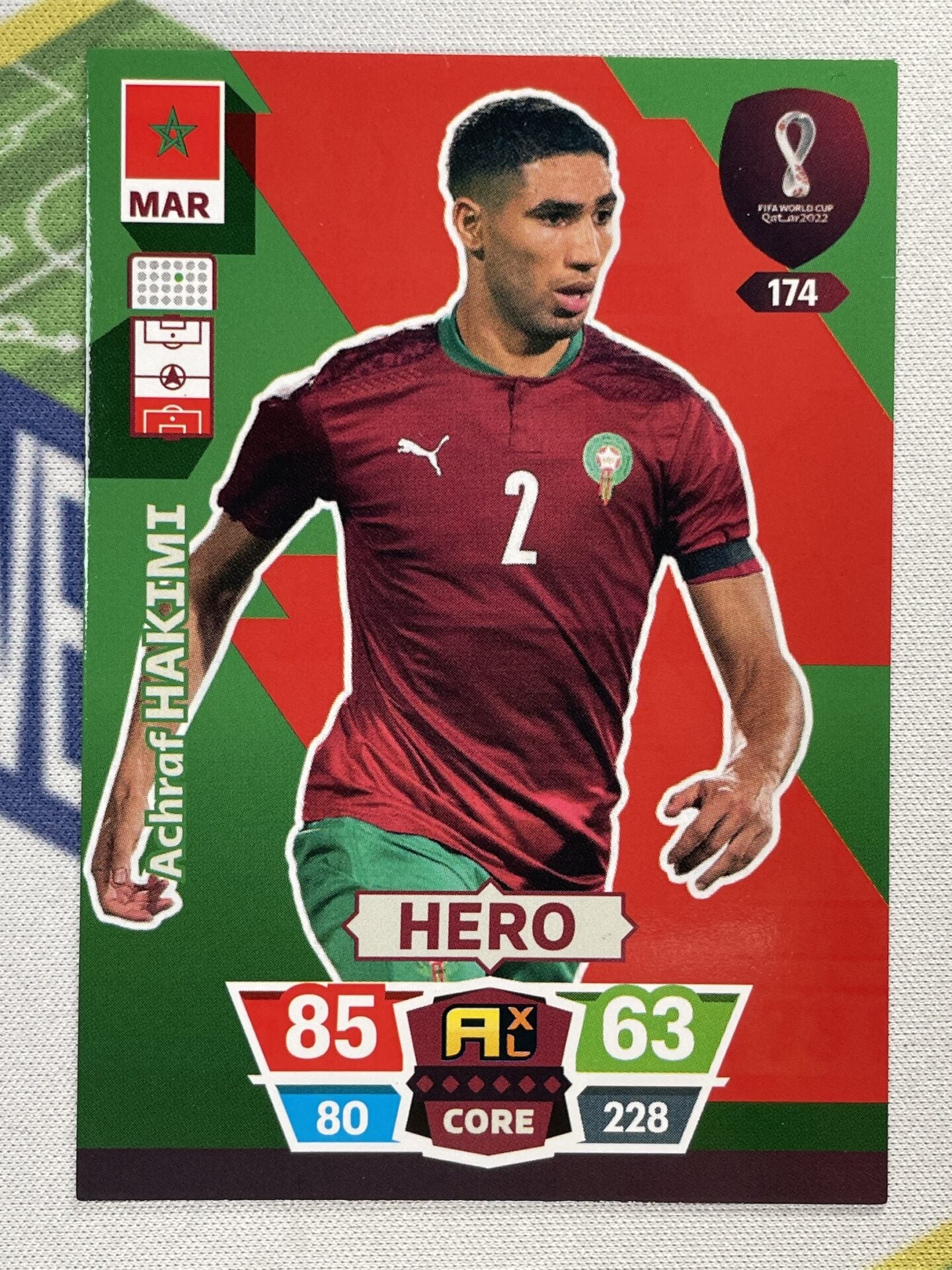 Achraf Hakimi Morocco Panini World Cup 2022 Adrenalyn XL Card