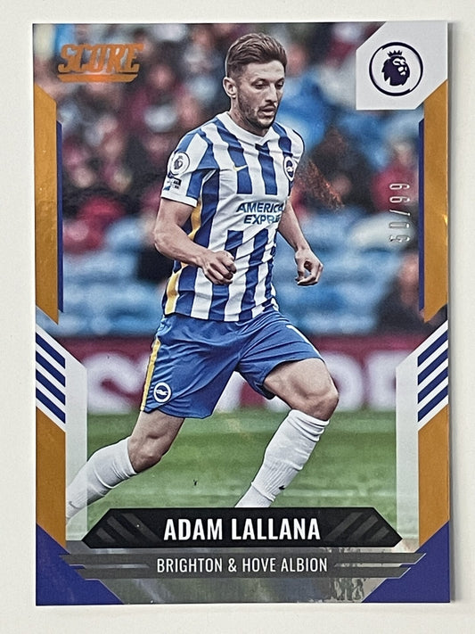 Adam Lallana Brighton Base Orange Lava Parallel Panini Premier League Score 2021 2022