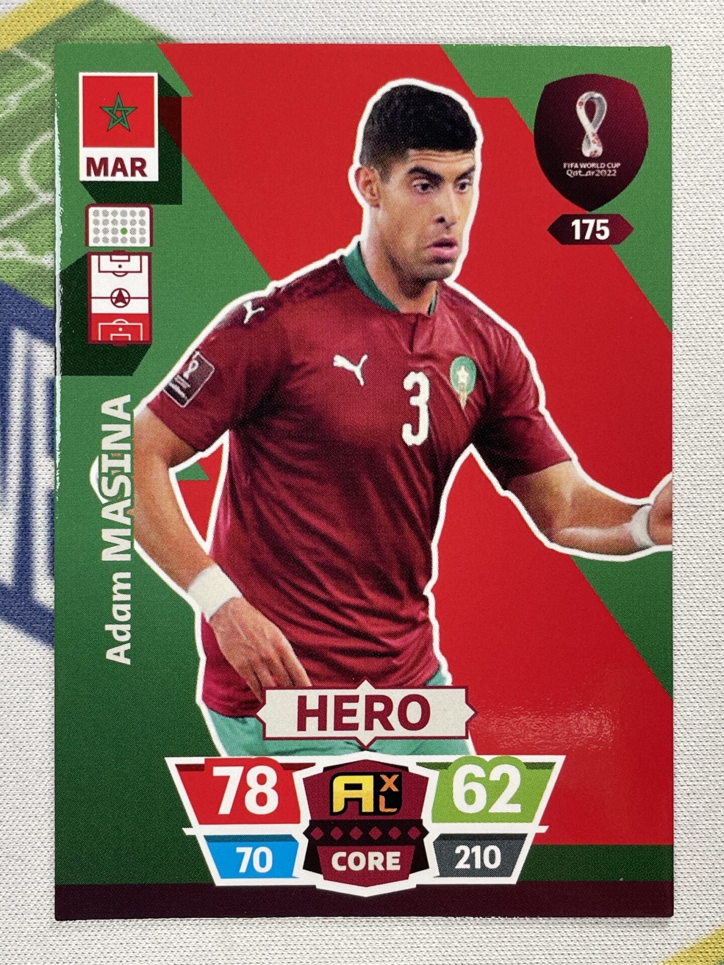 Adam Masina Morocco Panini World Cup 2022 Adrenalyn XL Card