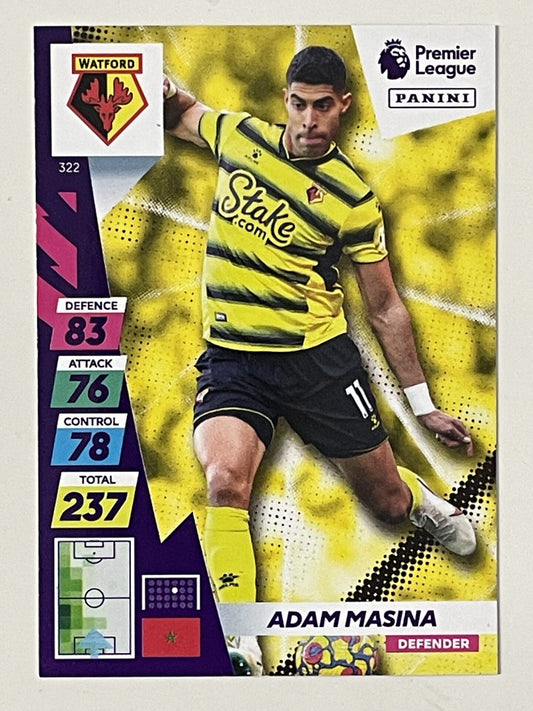 Adam Masina Watford Base Panini Adrenalyn XL PLUS Premier League 2021 2022