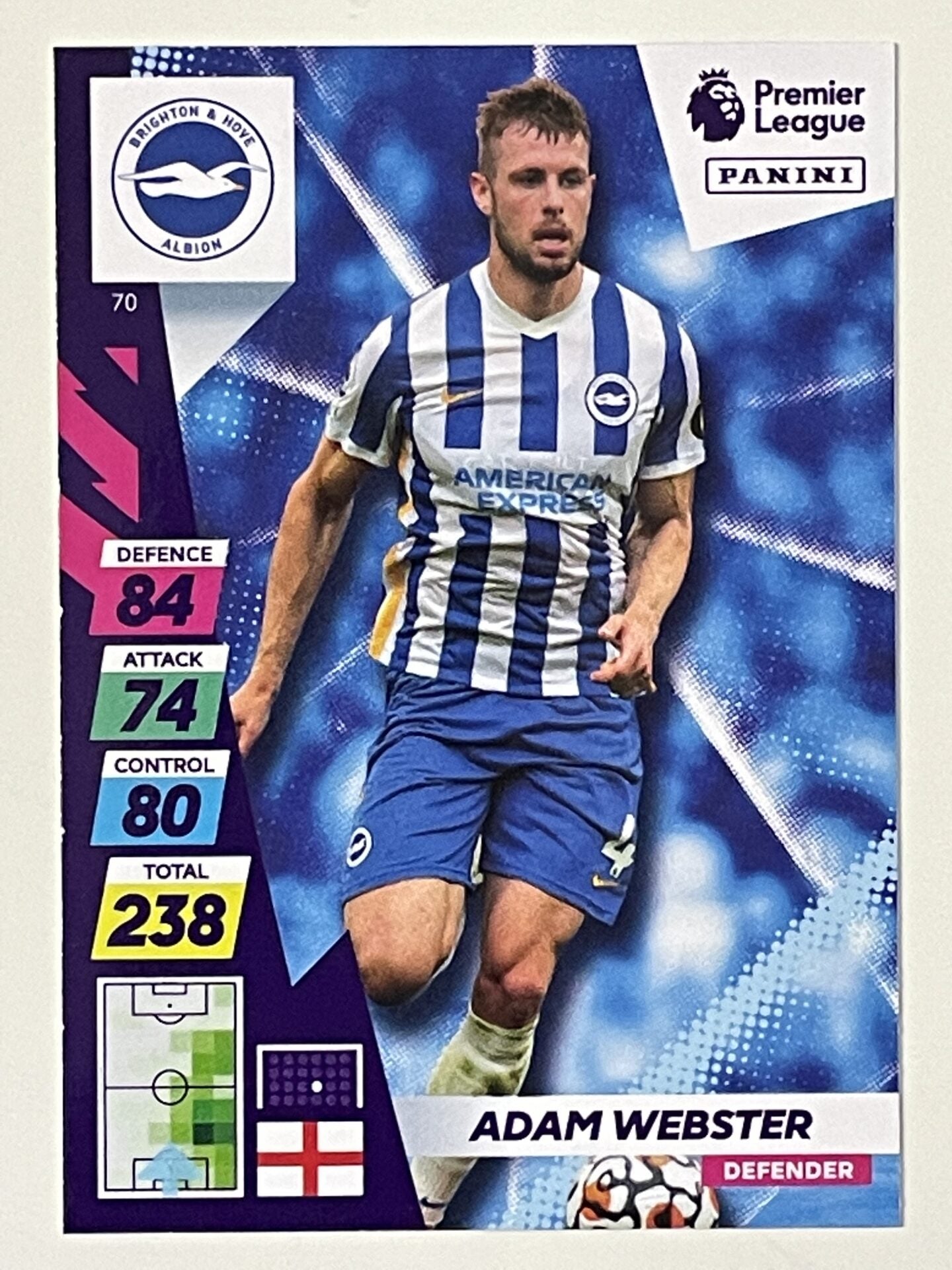 Adam Webster Brighton Base Panini Adrenalyn XL PLUS Premier League 2021 2022