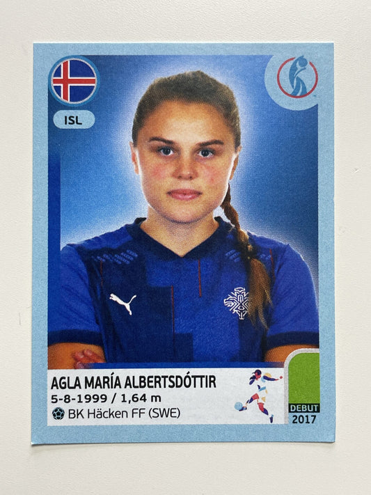 Agla Maria Albertsdottir Iceland Base Panini Womens Euro 2022 Stickers Collection