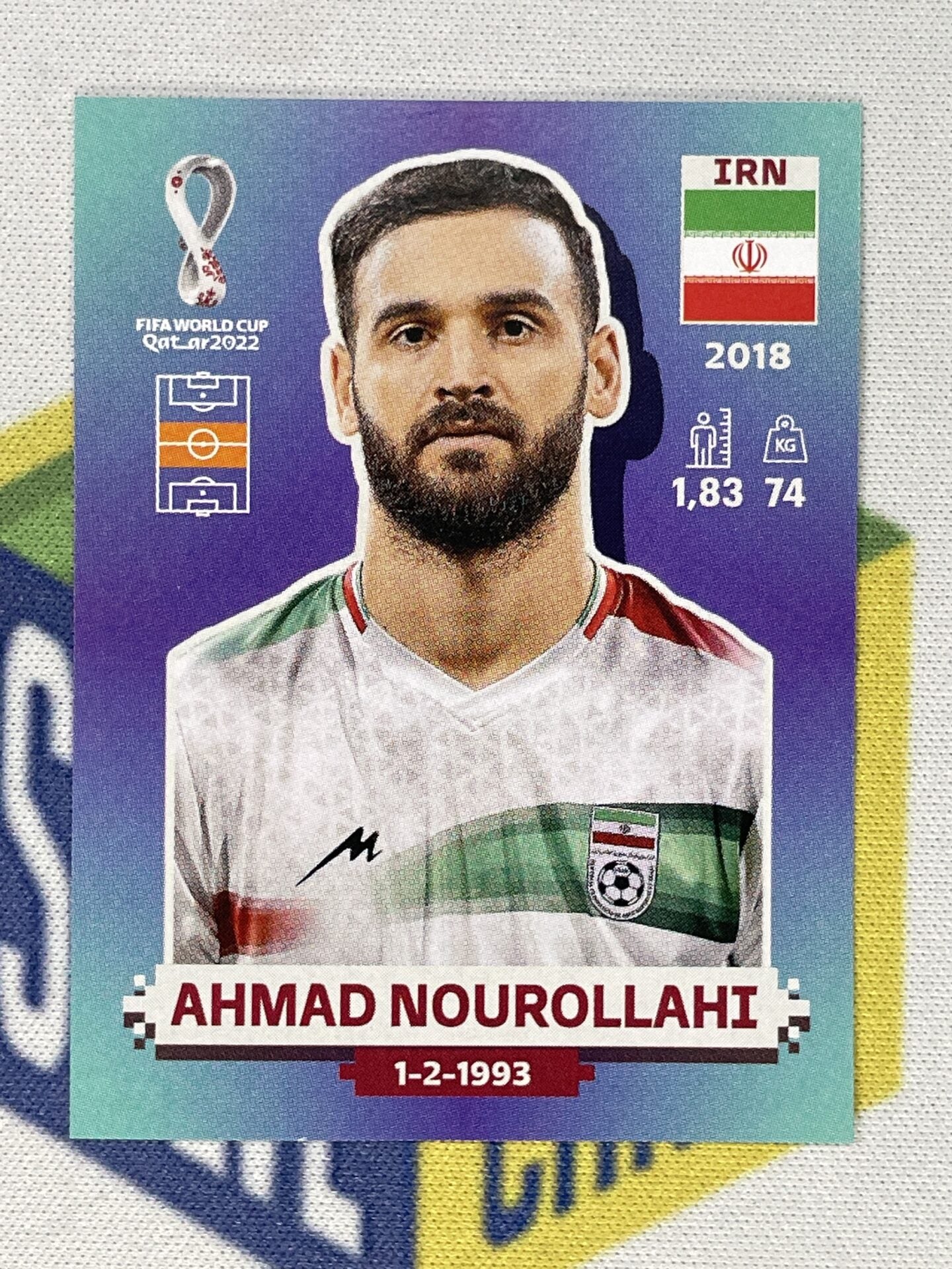 Ahmad Nourollahi Iran Panini World Cup 2022 Qatar Stickers