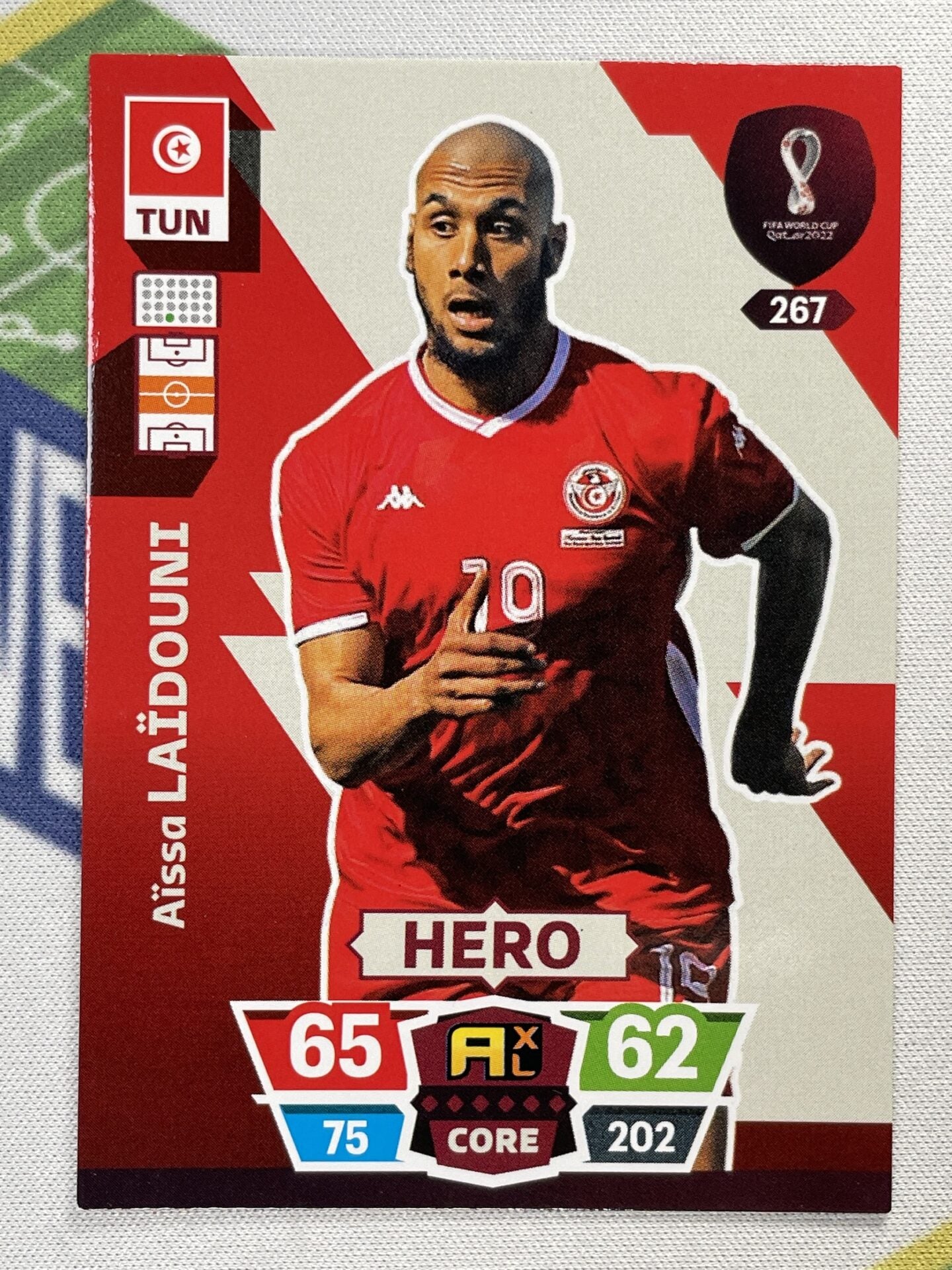 Aissa Laidouni Tunisia Panini World Cup 2022 Adrenalyn XL Card