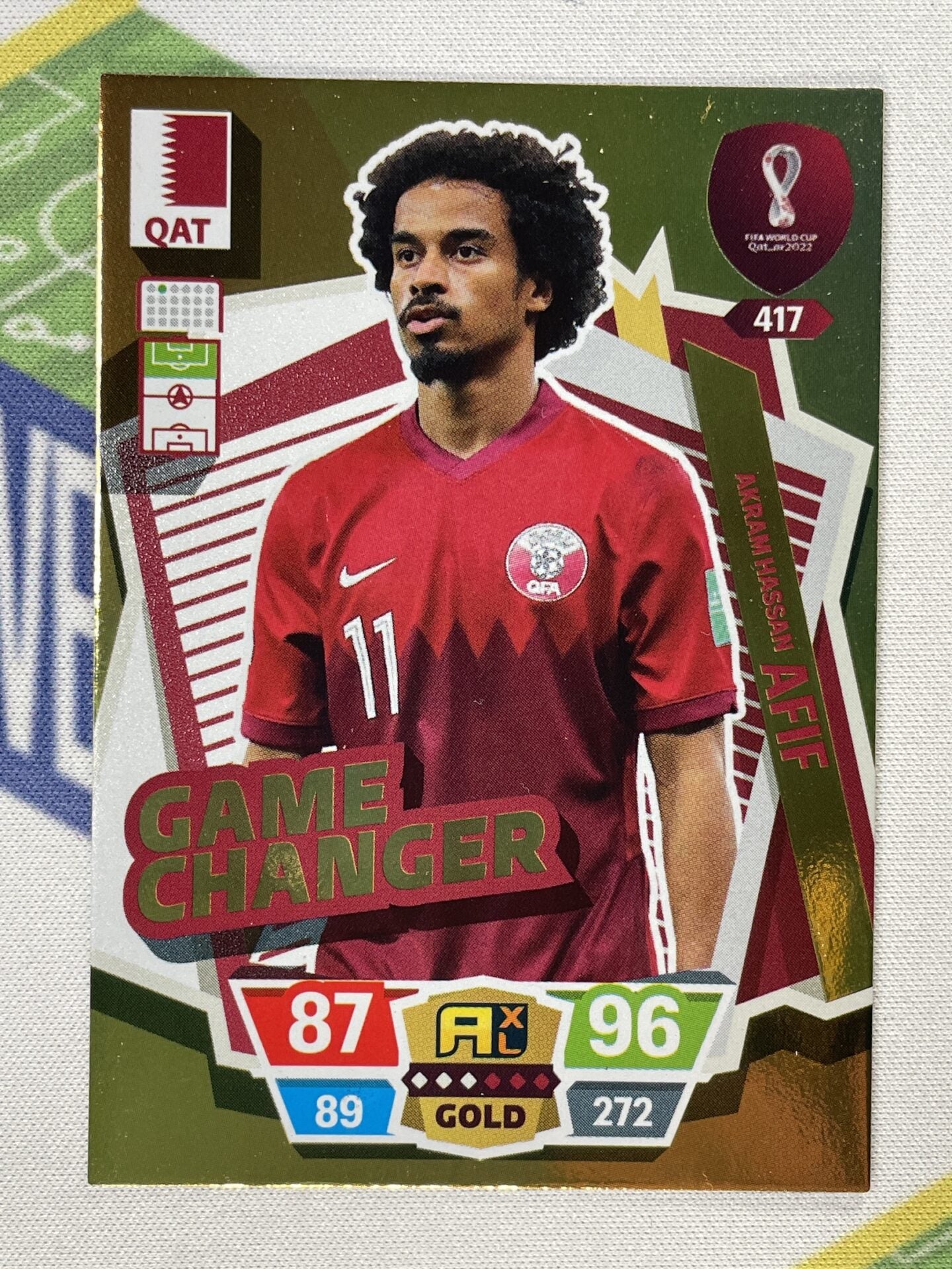 Akram Hassan Afif Qatar Game Changer Panini World Cup 2022 Adrenalyn XL Card