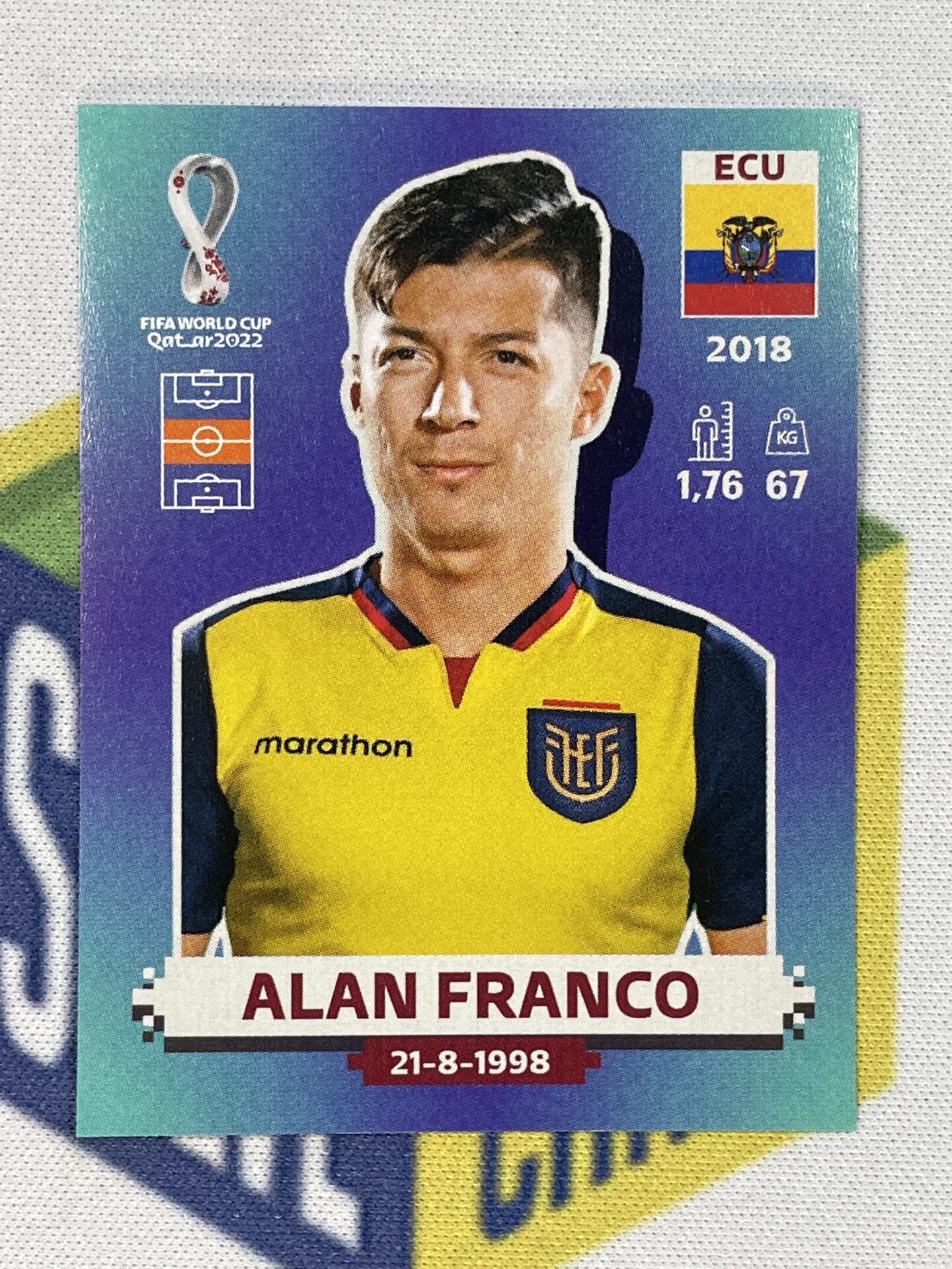 Alan Franco Ecuador Panini World Cup 2022 Qatar Stickers