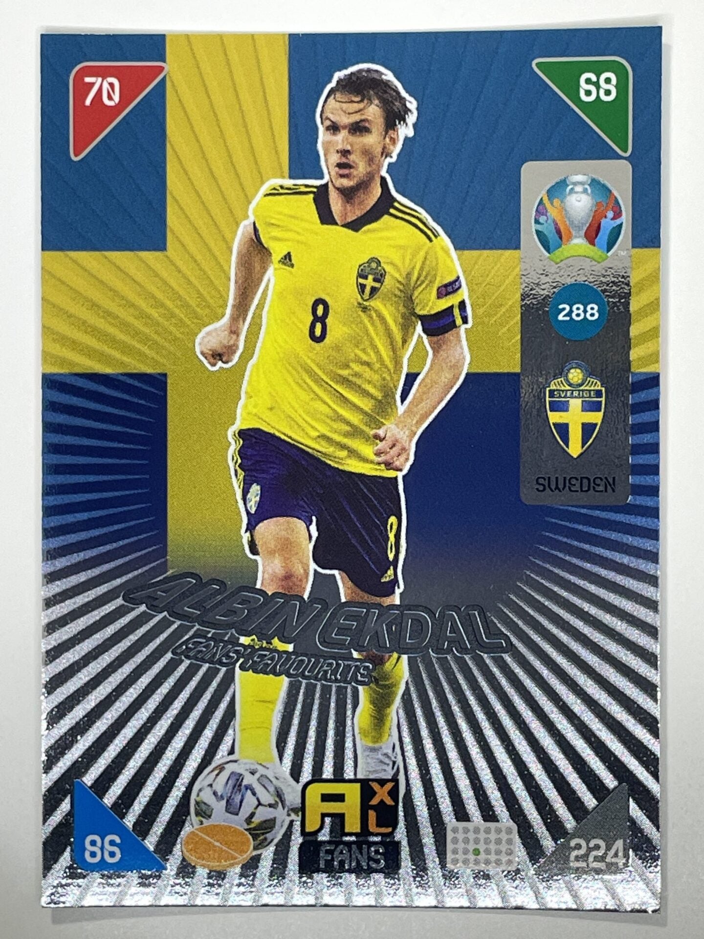 Albin Ekdal Fans Favourties (Sweden) Football Card &#8211; Euro 2020 Adrenalyn XL