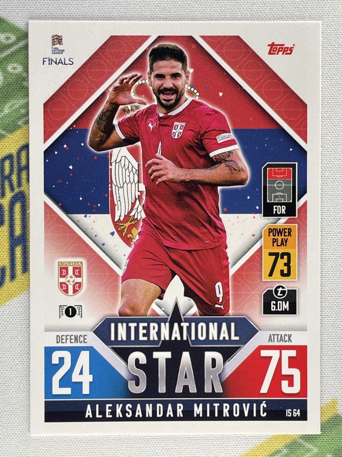 Aleksandar Mirovic Serbia Topps Match Attax 101 Road to Nations League 2022 Card