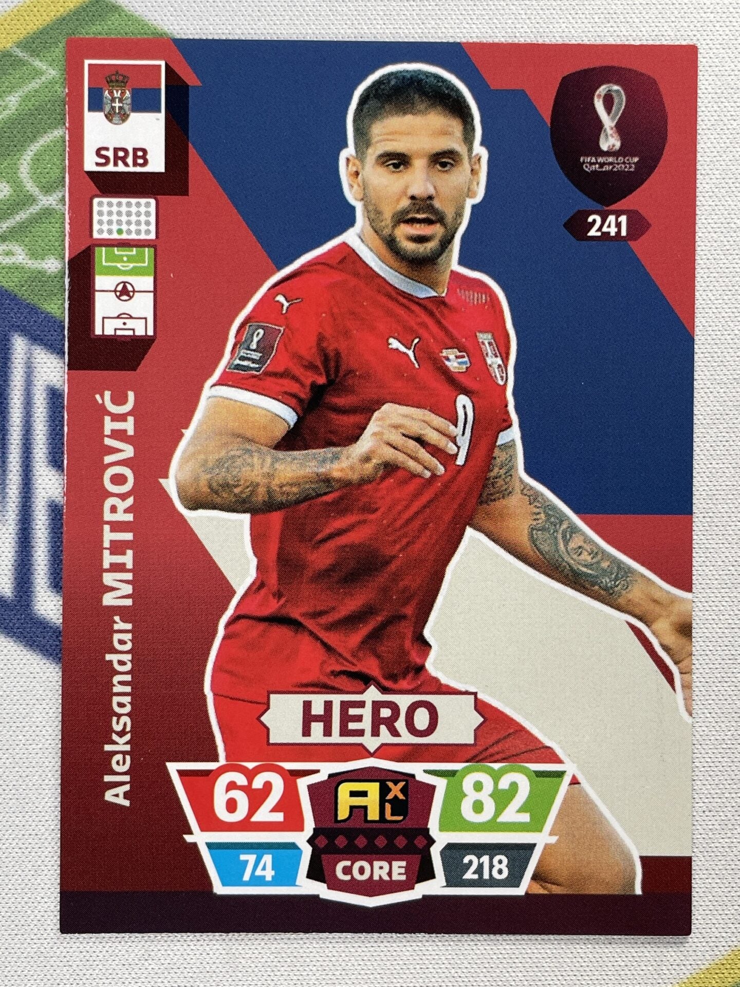 Aleksandar Mitrovic Serbia Panini World Cup 2022 Adrenalyn XL Card