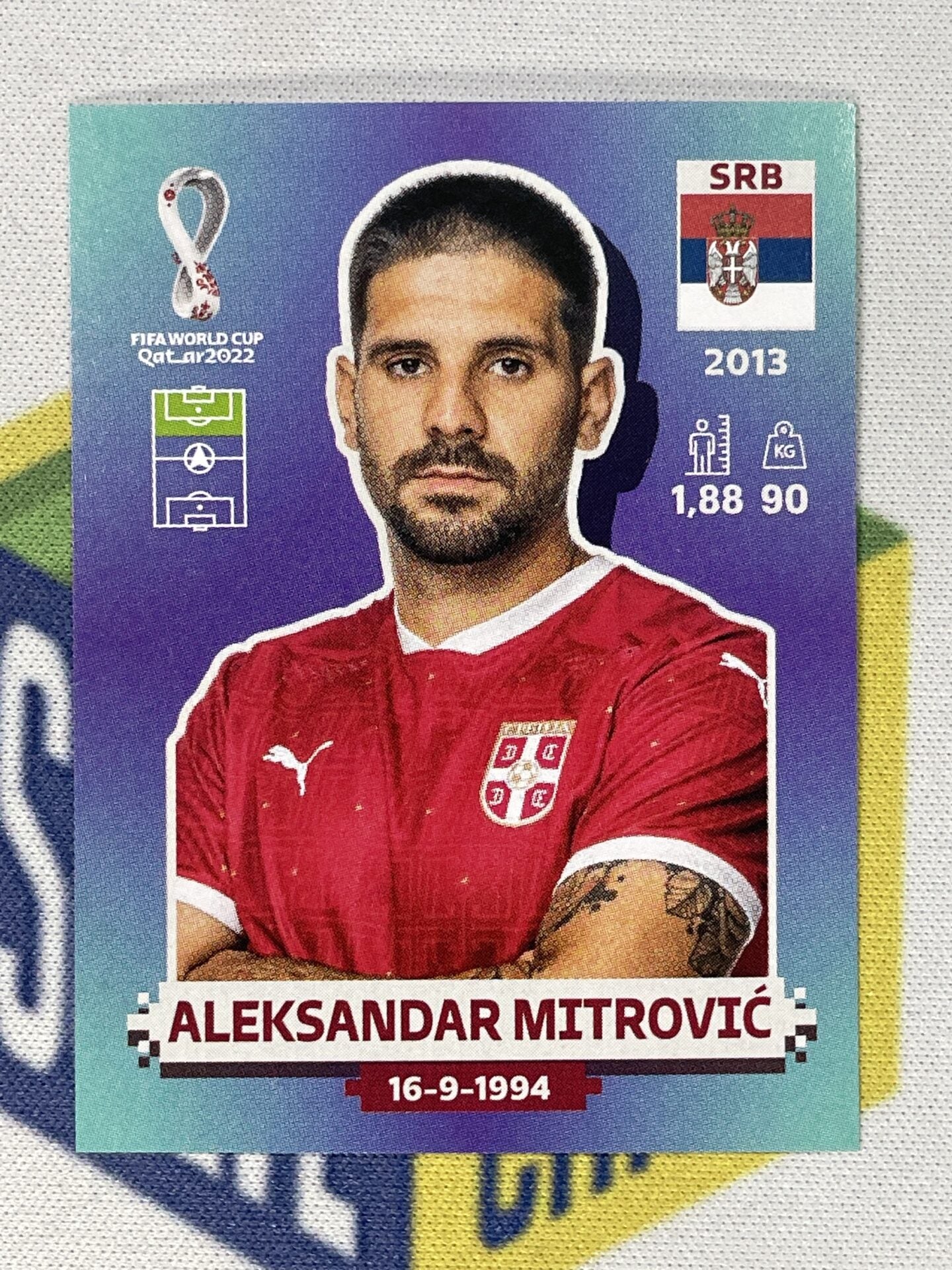 Aleksandar Mitrovic Serbia Panini World Cup 2022 Qatar Stickers