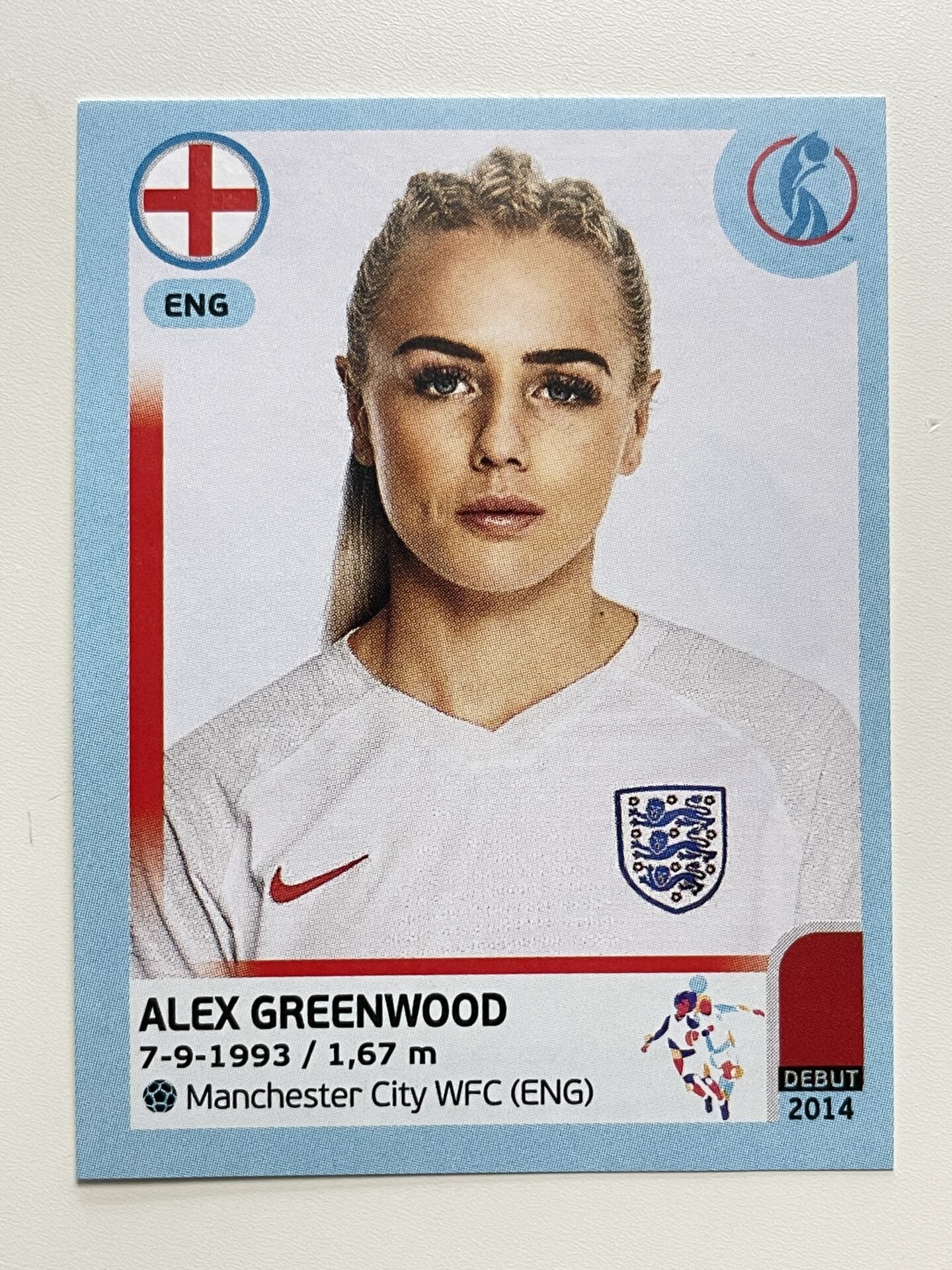 Alex Greenwood England Base Panini Womens Euro 2022 Stickers Collection