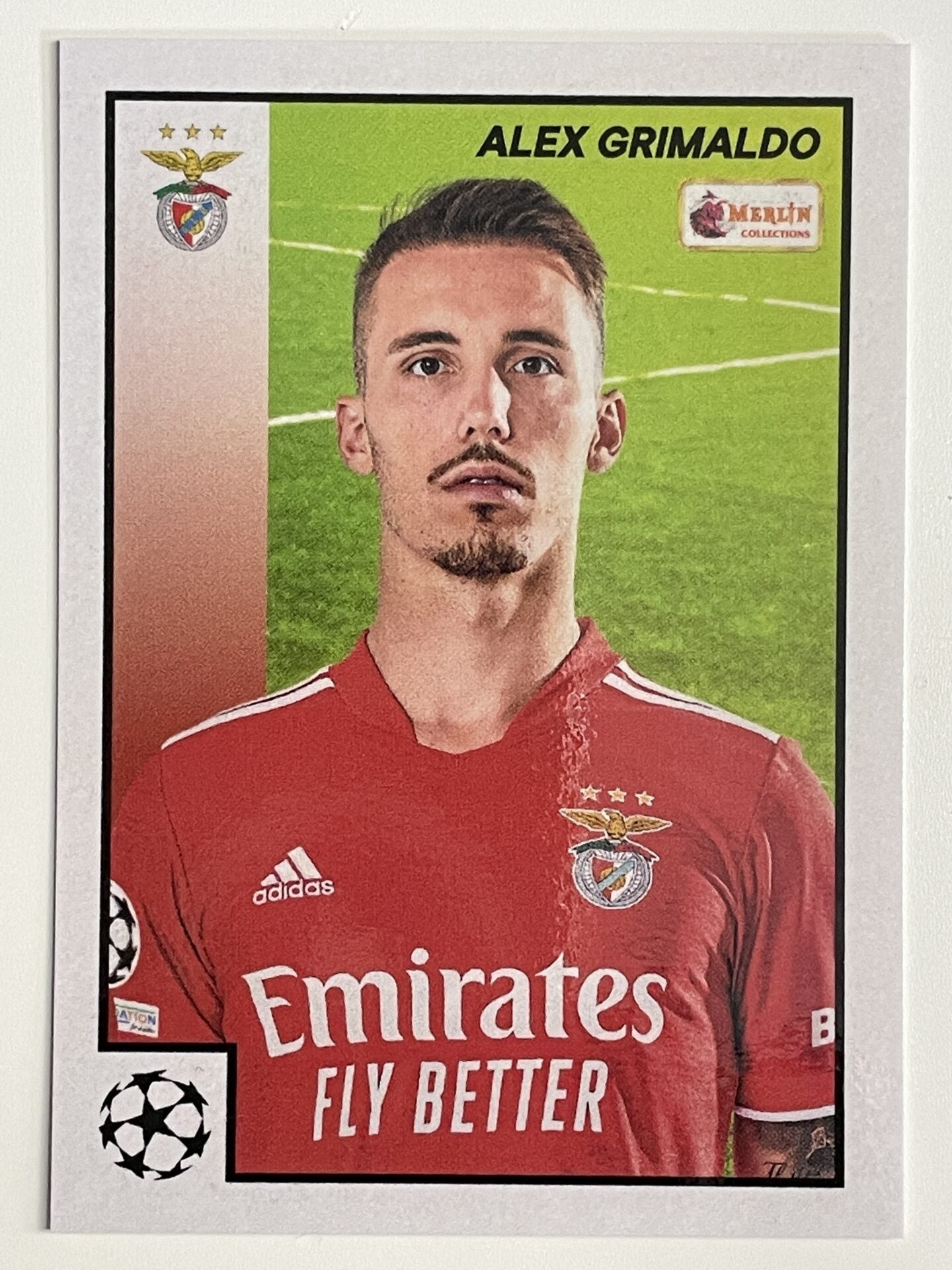 Alex Grimaldo Benfica Base Topps Merlin Heritage 97 UEFA Champions League Card