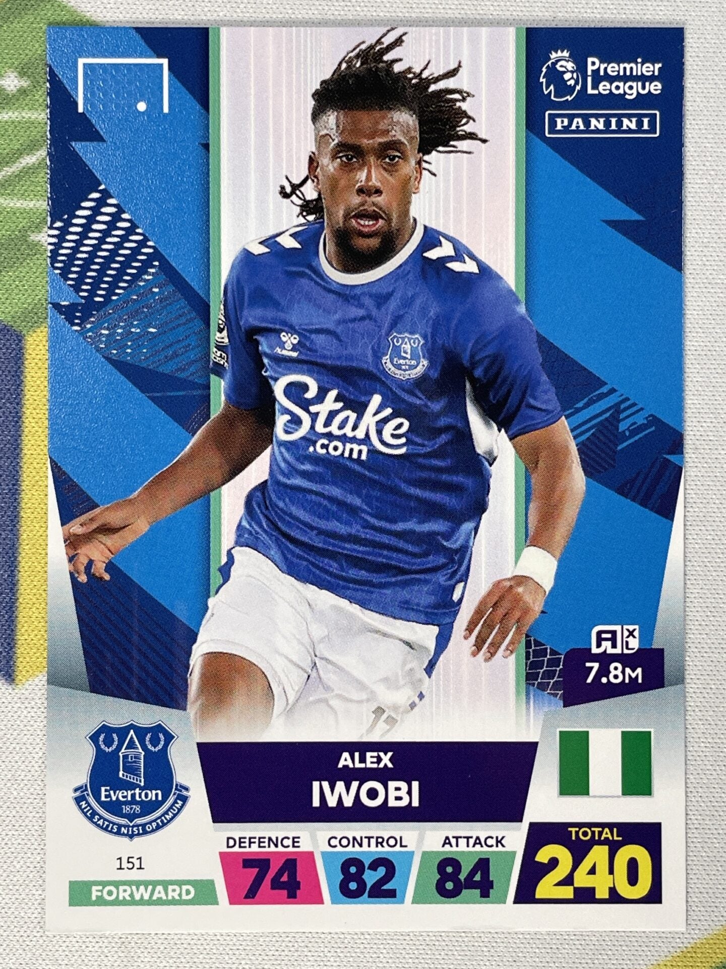 Alex Iwobi Everton Panini Premier League Adrenalyn XL 2023 Card