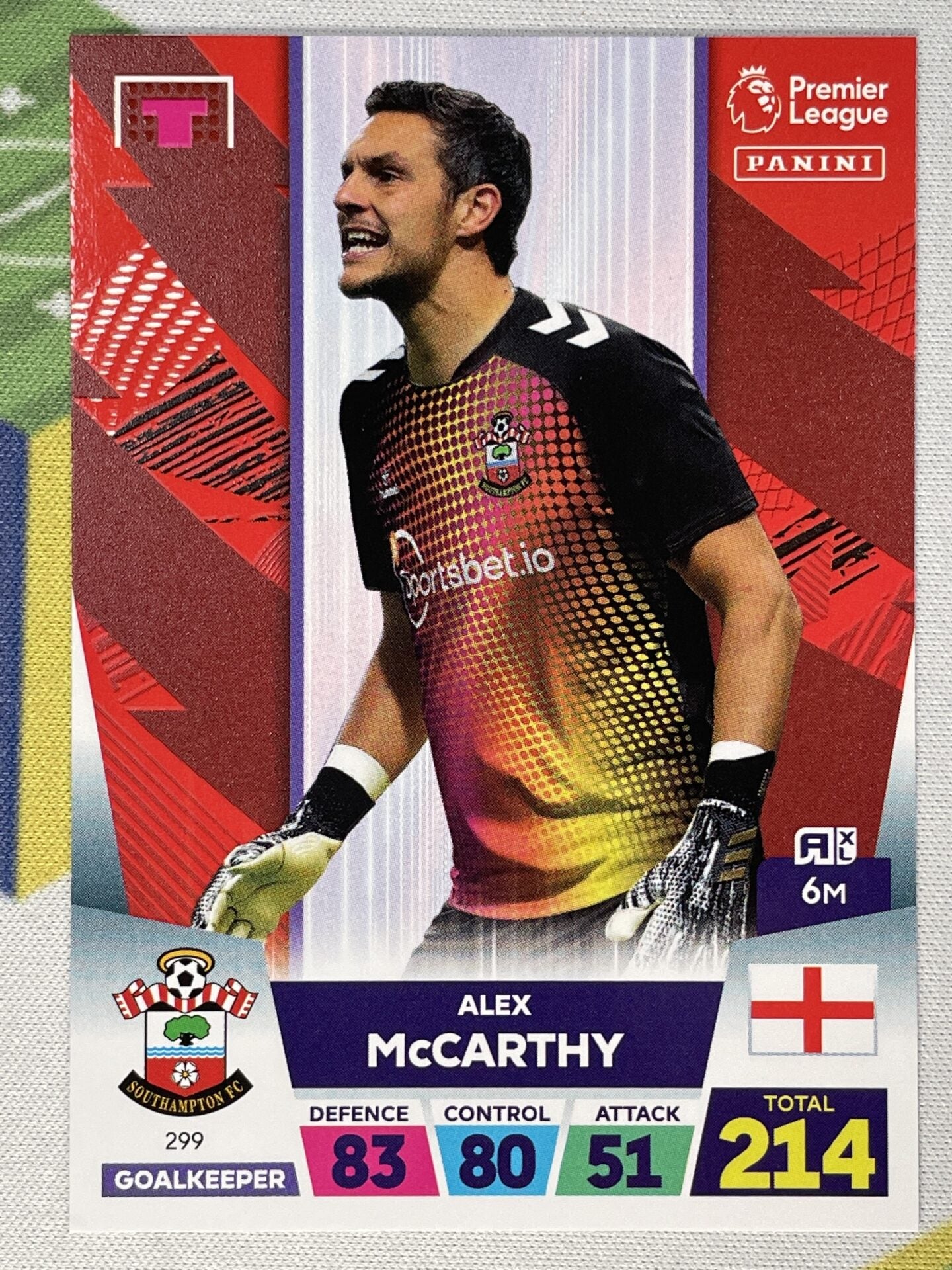 Alex McCarthy Southampton Panini Premier League Adrenalyn XL 2023 Card