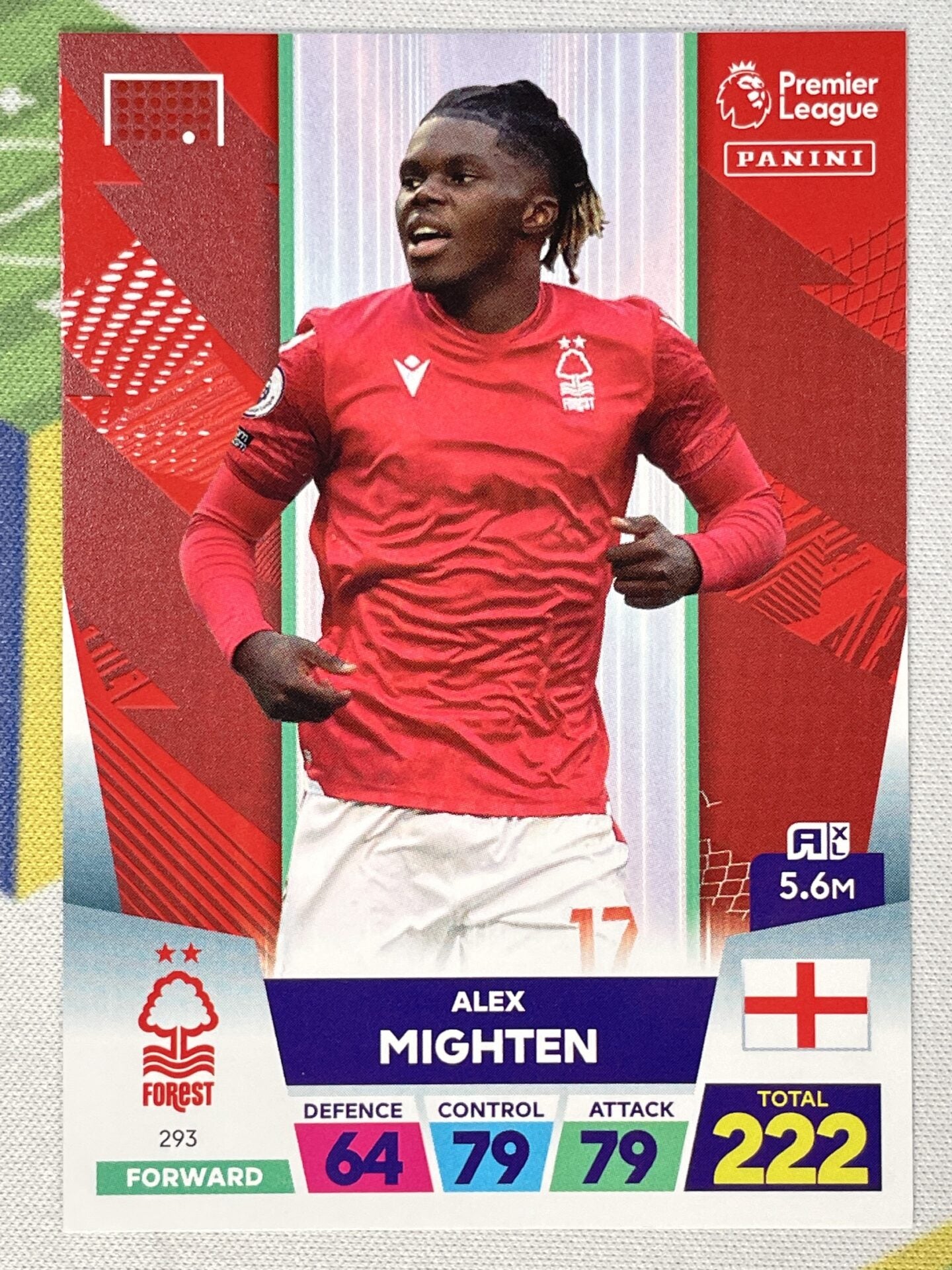 Alex Mighten Nottingham Forest Panini Premier League Adrenalyn XL 2023 Card