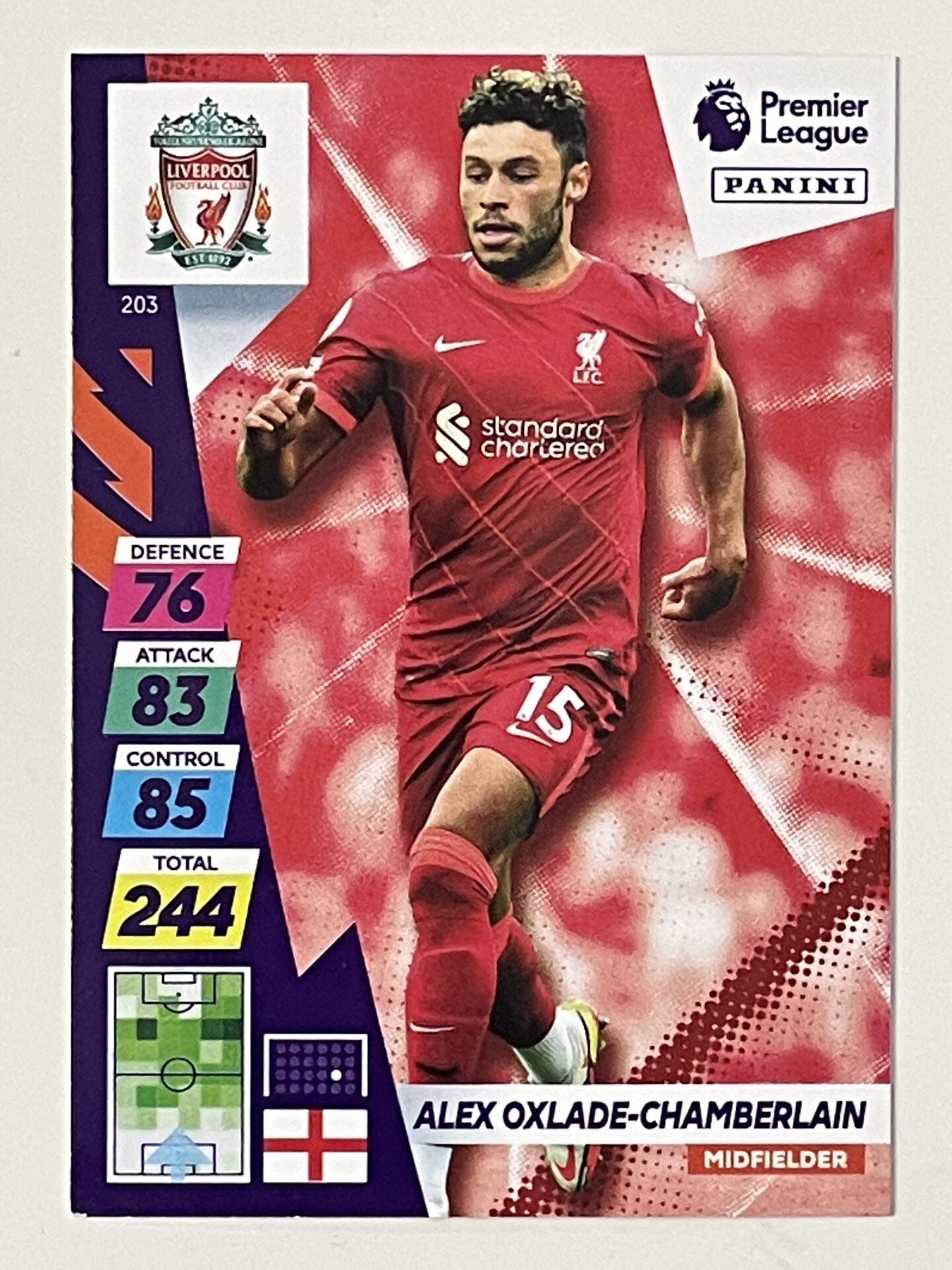 Alex Oxlade-Chamberlain Liverpool Base Panini Adrenalyn XL PLUS Premier League 2021 2022