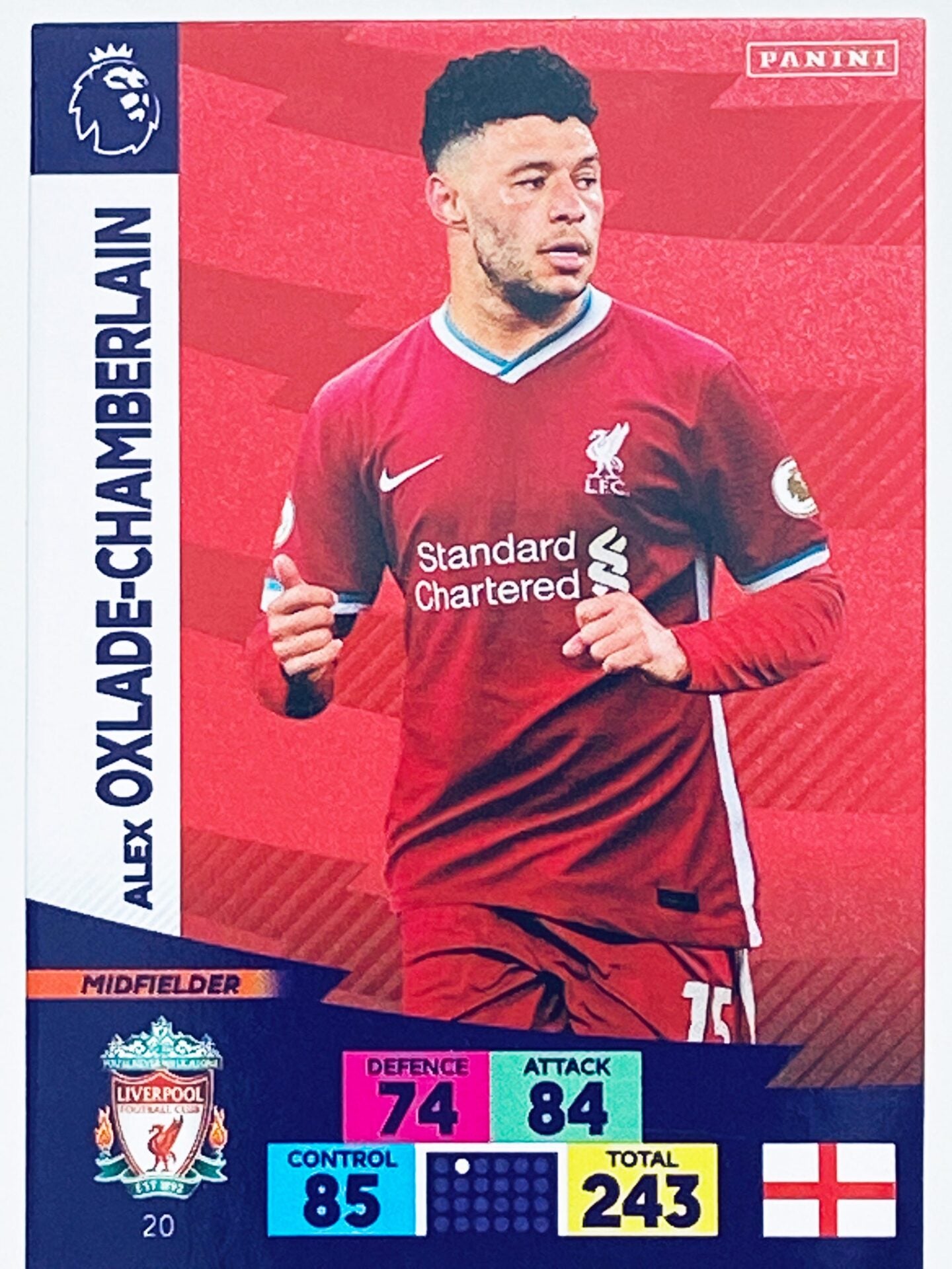 Alex Oxlade Chamberlain (Liverpool) Football Card &#8211; Premier League Adrenalyn XL 2020:21