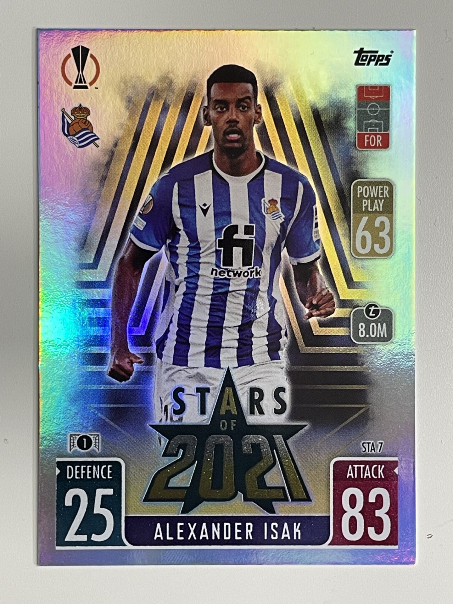 Alexander Isak Real Sociedad Stars of 2021 Topps Match Attax Extra 2021:22 Champions League Card