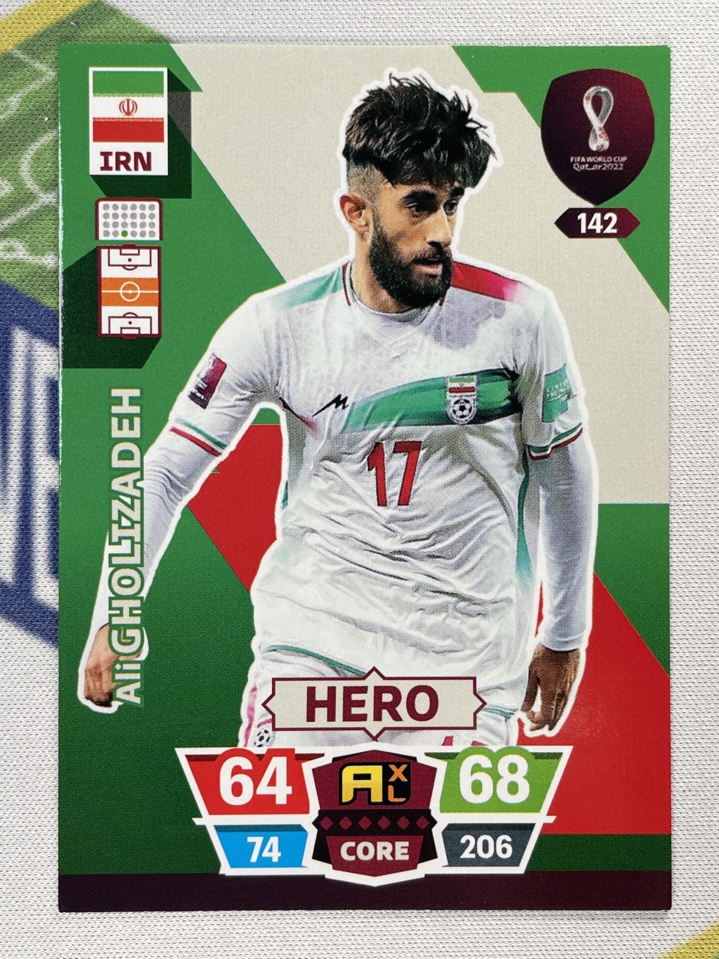 Ali Gholizadeh Iran Panini World Cup 2022 Adrenalyn XL Card