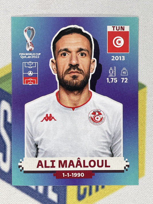 Ali Maaloul Tunisia Panini World Cup 2022 Qatar Stickers