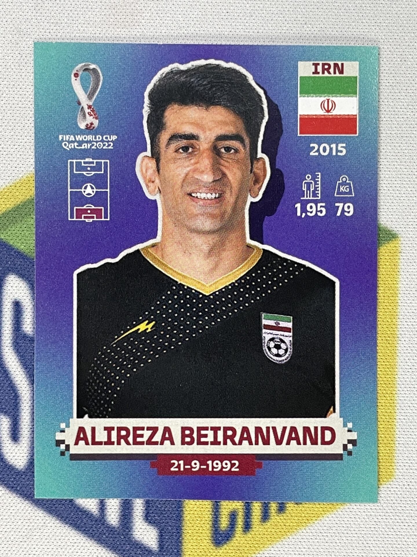 Alireza Beiranvand Iran Panini World Cup 2022 Qatar Stickers