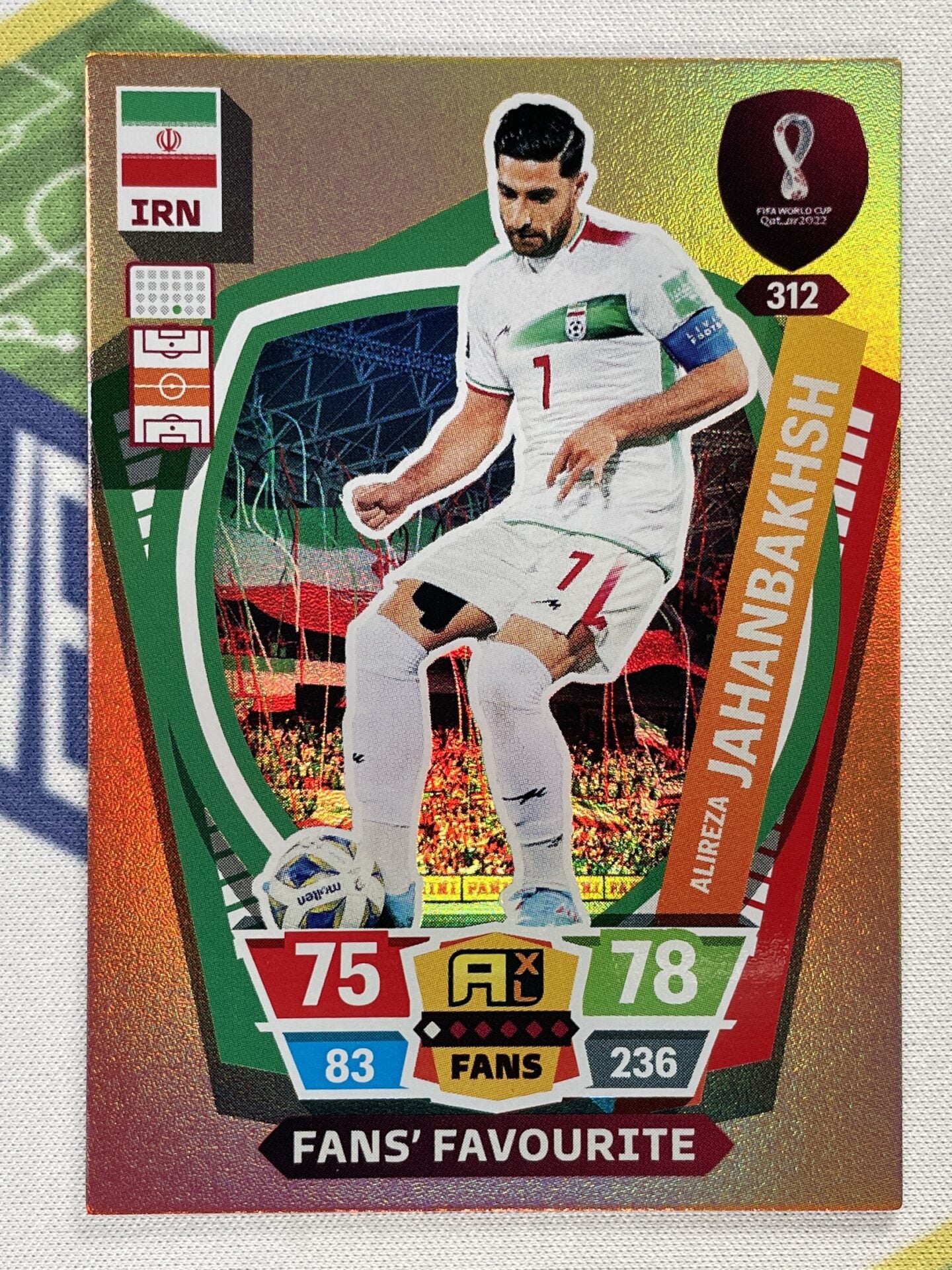 Alireza Jahanbakhsh Iran Fans Favourite Panini World Cup 2022 Adrenalyn XL Card