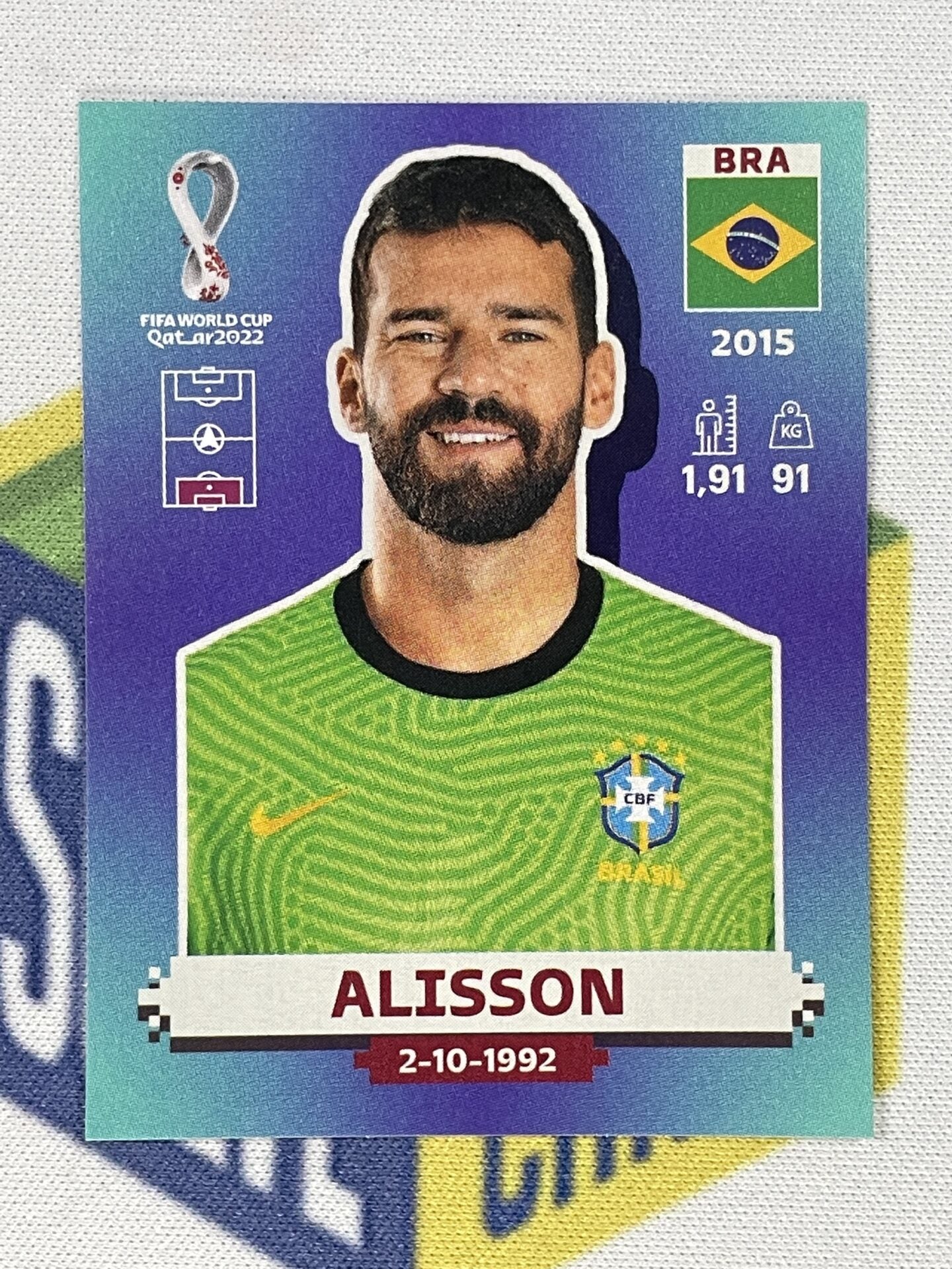 Alisson Brazil Panini World Cup 2022 Qatar Stickers