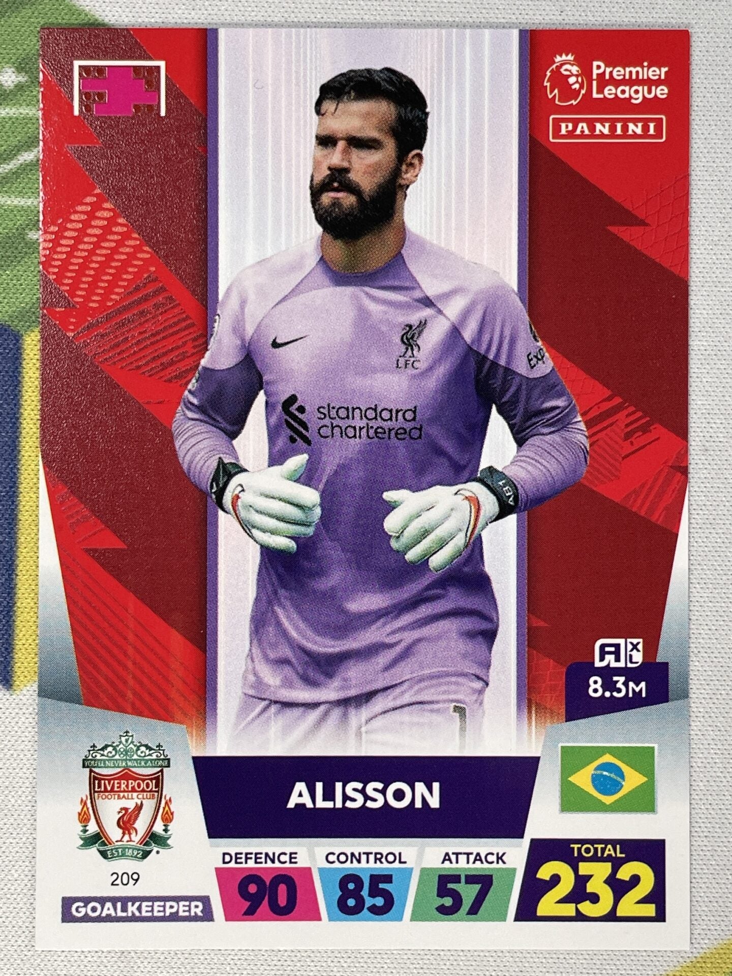 Alisson Liverpool Panini Premier League Adrenalyn XL 2023 Card