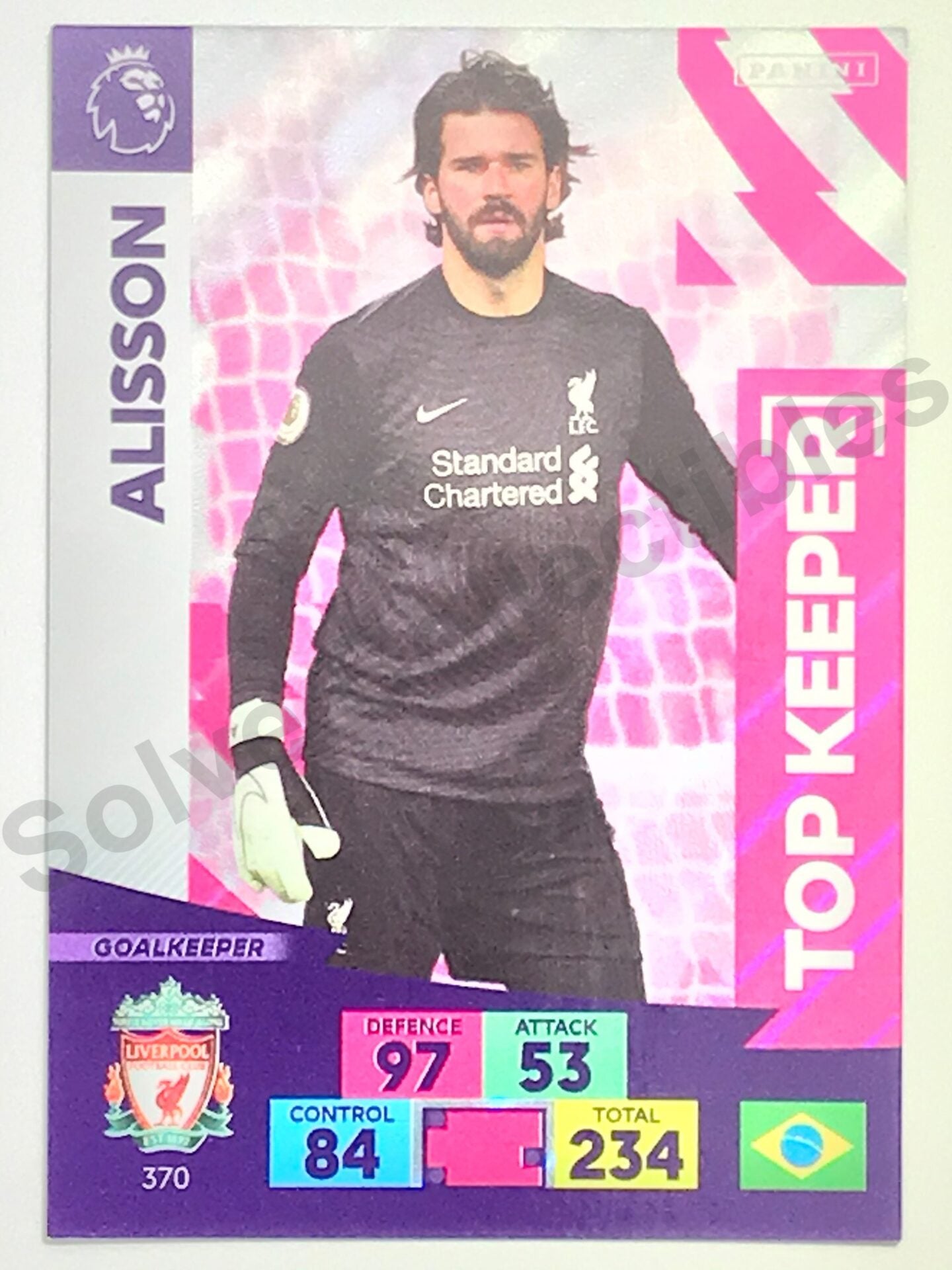 Alisson (Liverpool) &#8211; Top Keeper Football Card &#8211; Premier League Adrenalyn XL 2020:21