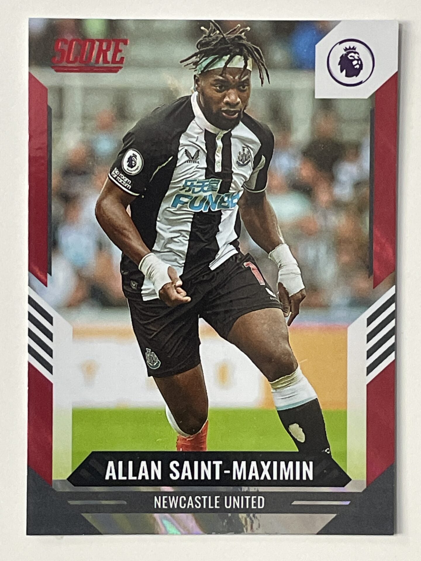 Allan Saint-Maximin Newcastle United Base Red Lava Parallel Panini Premier League Score 2021 2022