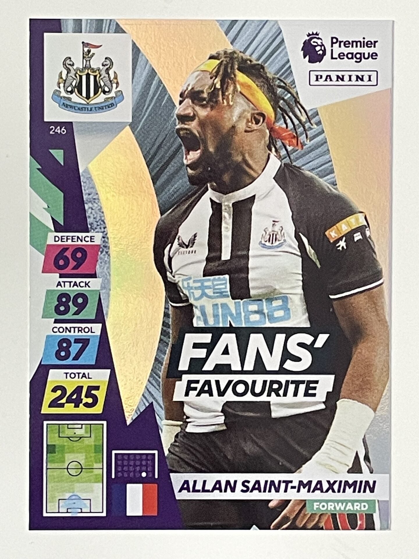 Allan Saint-Maximin Newcastle United Fans Favourite Panini Adrenalyn XL PLUS Premier League 2021 2022