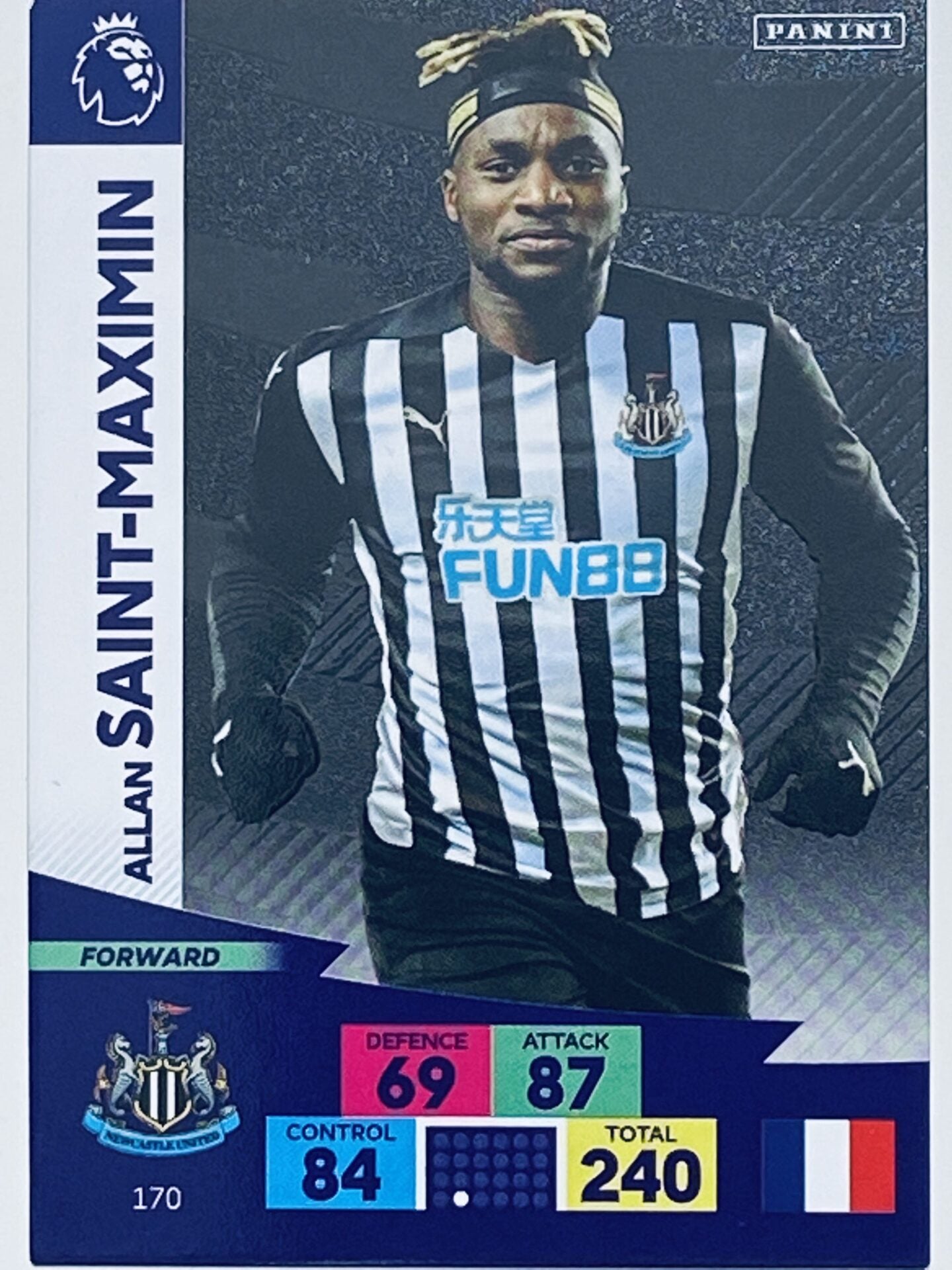 Allan Saint-Maximin (Newcastle United) Football Card &#8211; Premier League Adrenalyn XL 2020:21