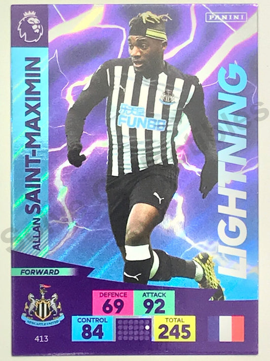 Allan Saint Maximin (Newcastle United) &#8211; Lightning Football Card &#8211; Premier League Adrenalyn XL 2020:21