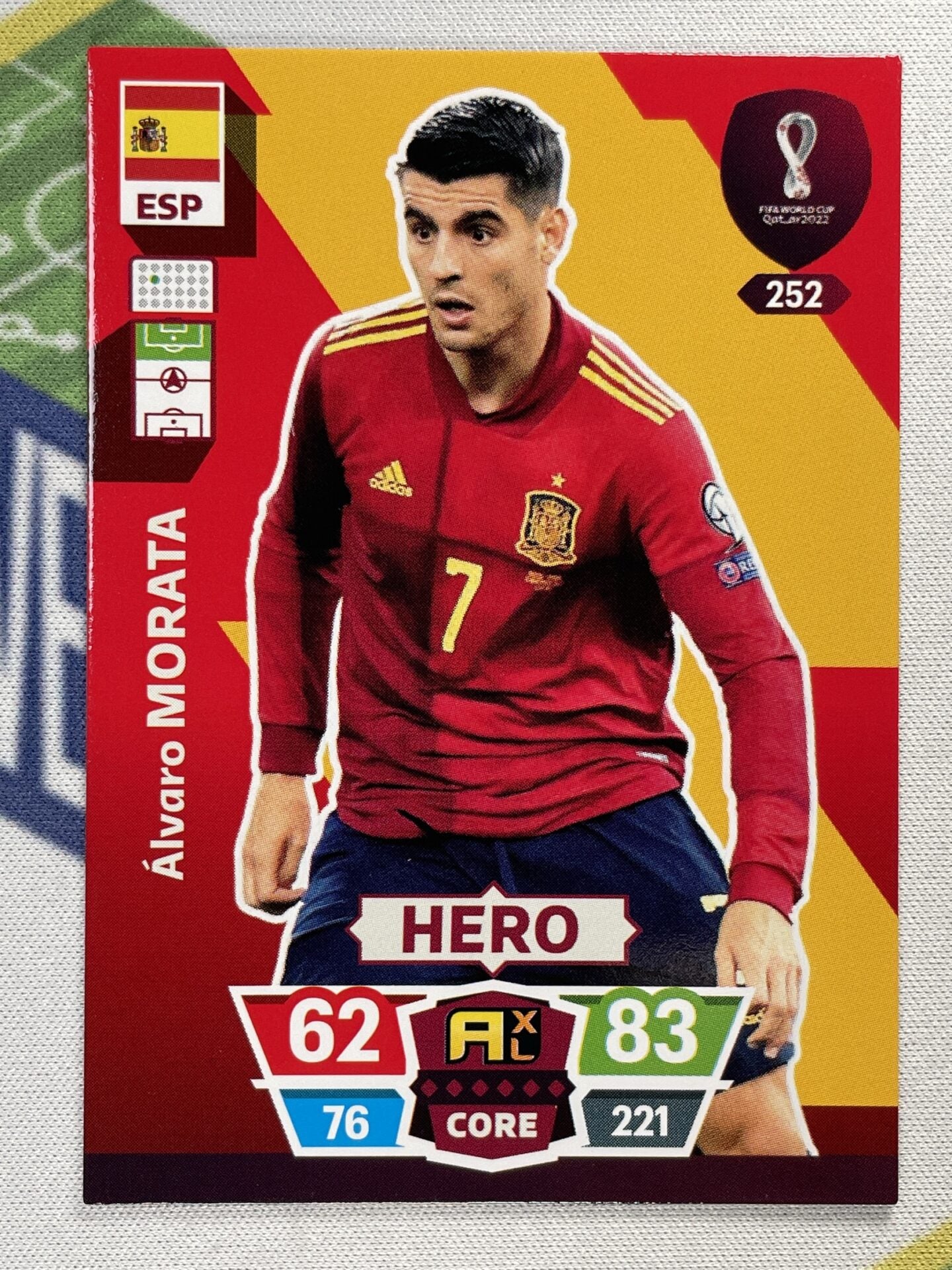 Alvaro Morata Spain Panini World Cup 2022 Adrenalyn XL Card