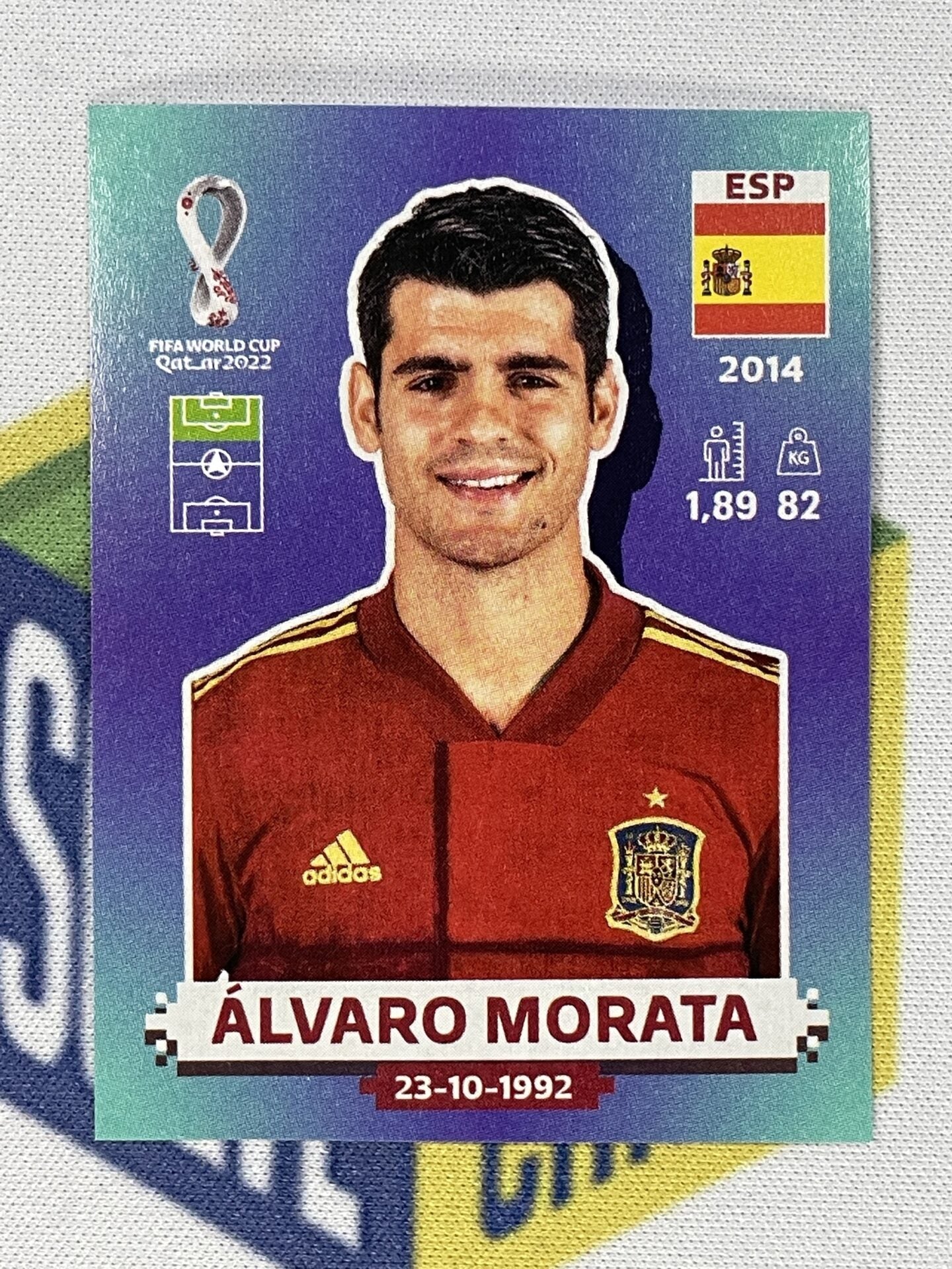 Alvaro Morata Spain Panini World Cup 2022 Qatar Stickers