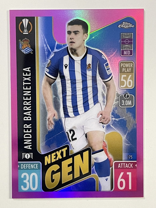 Ander Barrenetxea Next Gen Pink Parrallel Topps Match Attax Chrome 2021 2022