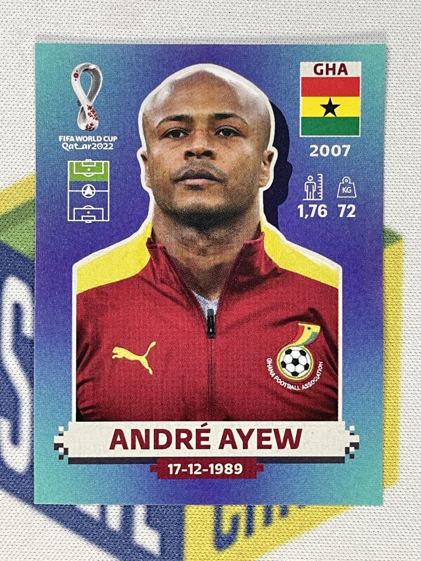 Andre Ayew Ghana Panini World Cup 2022 Qatar Stickers