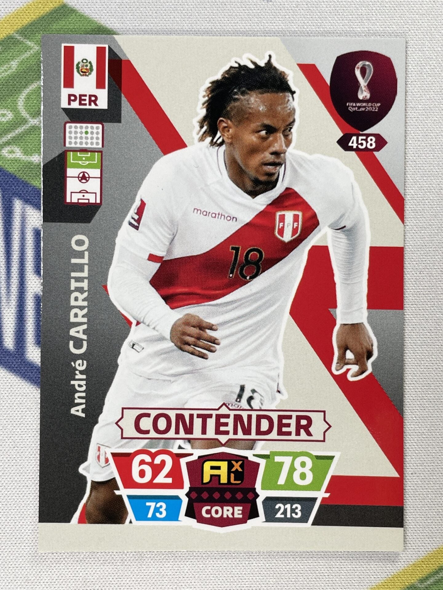 Andre Carrillo Peru Panini World Cup 2022 Adrenalyn XL Card