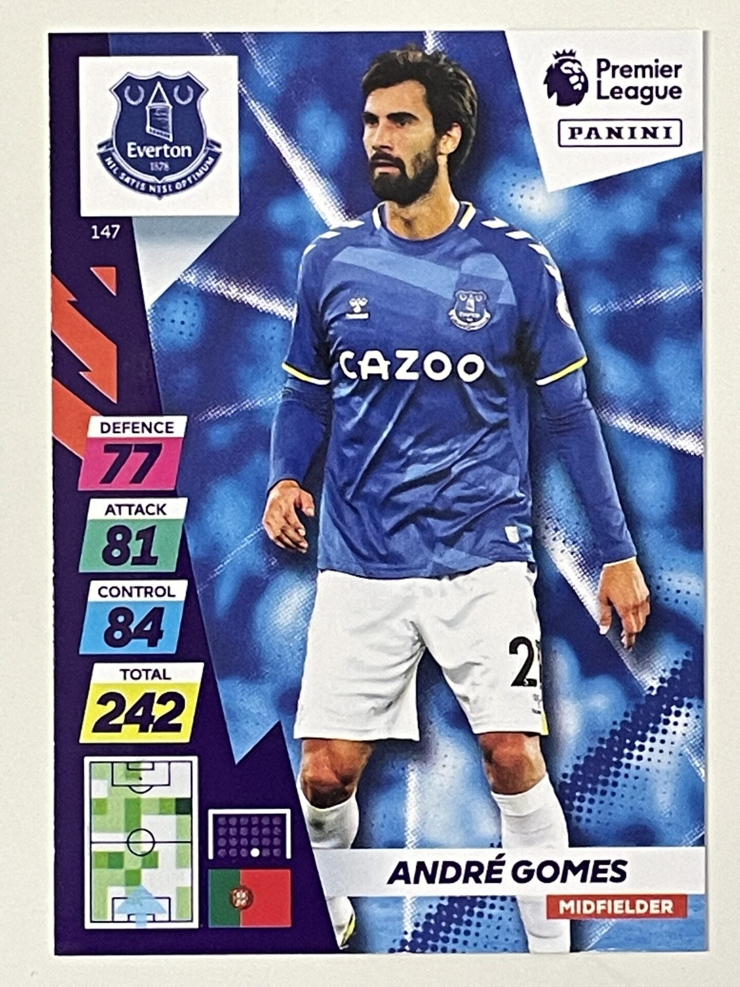 Andre Gomes Everton Base Panini Adrenalyn XL PLUS Premier League 2021 2022