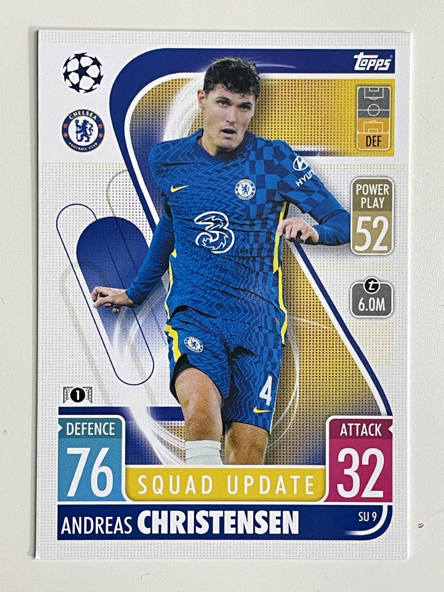 Andreas Christensen Chelsea FC Base Topps Match Attax Extra 2021:22 Champions League Card