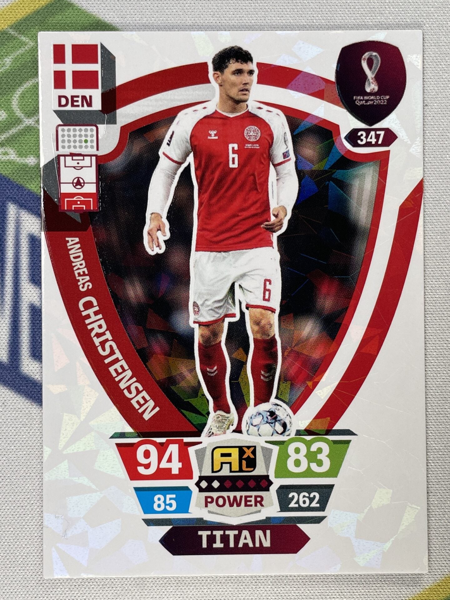 Andreas Christensen Denmark Titan Panini World Cup 2022 Adrenalyn XL Card