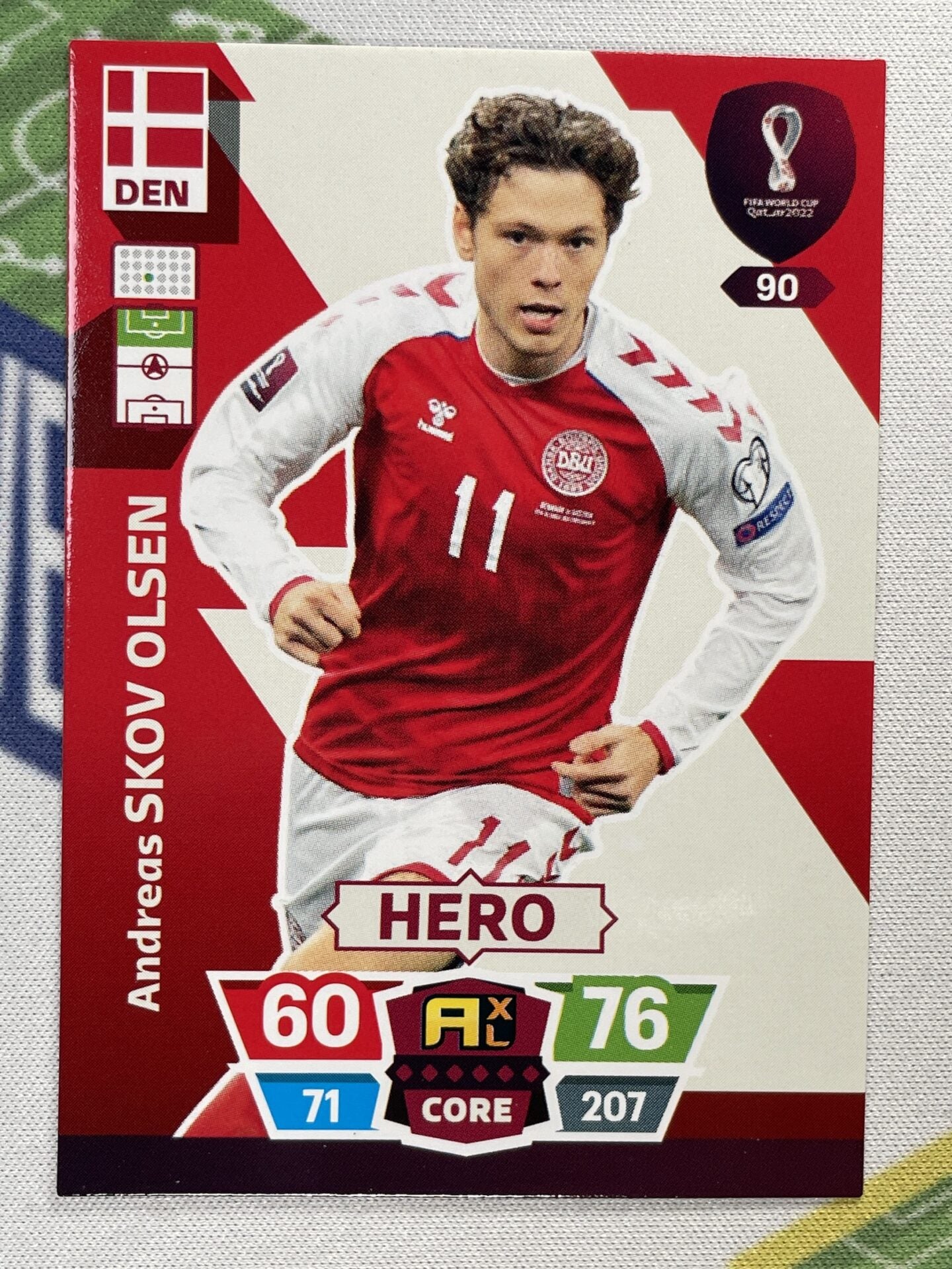 Andreas Skov Olsen Denmark Panini World Cup 2022 Adrenalyn XL Card