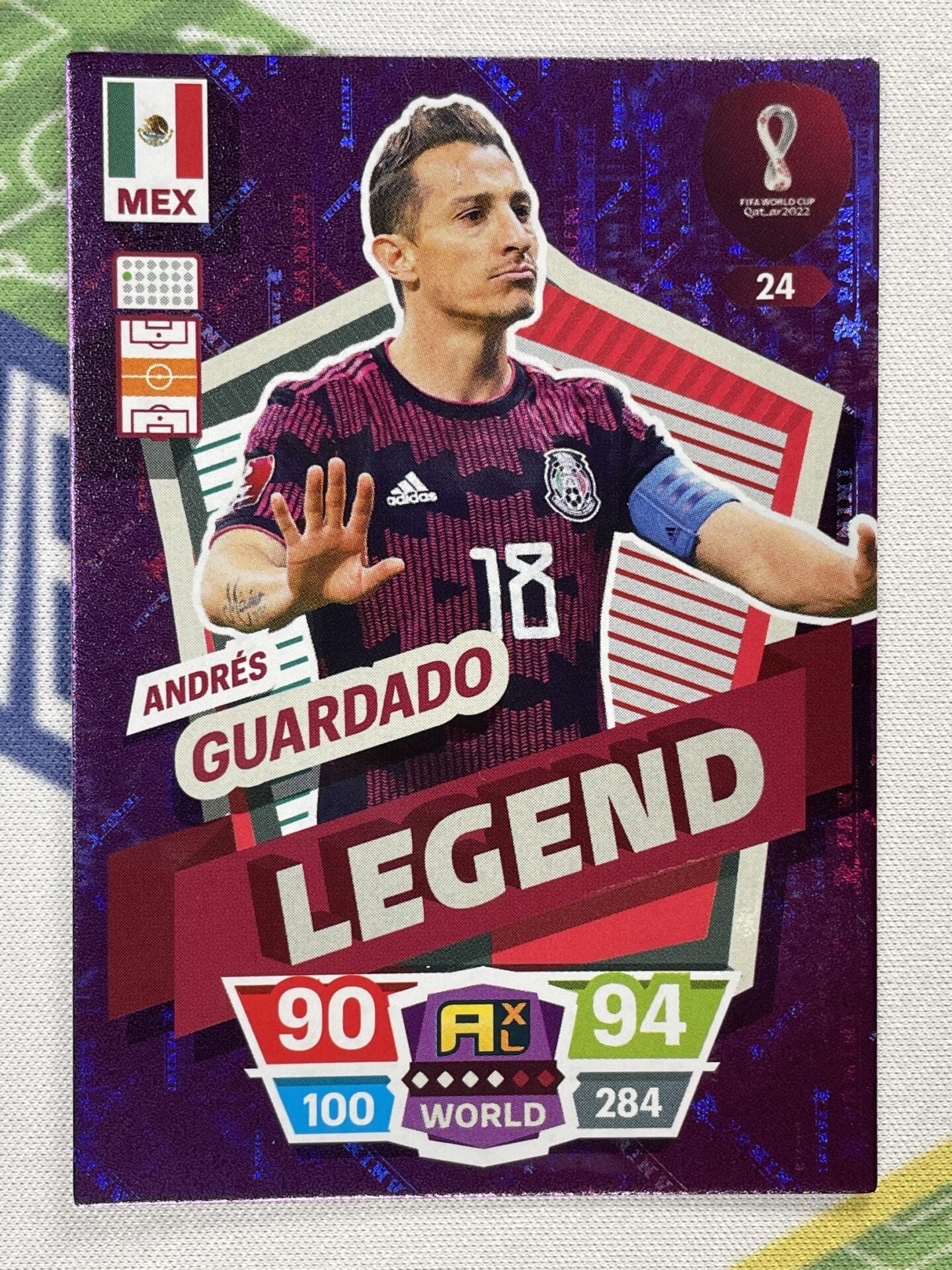 Andres Guardado Mexico Legend Panini World Cup 2022 Adrenalyn XL Card