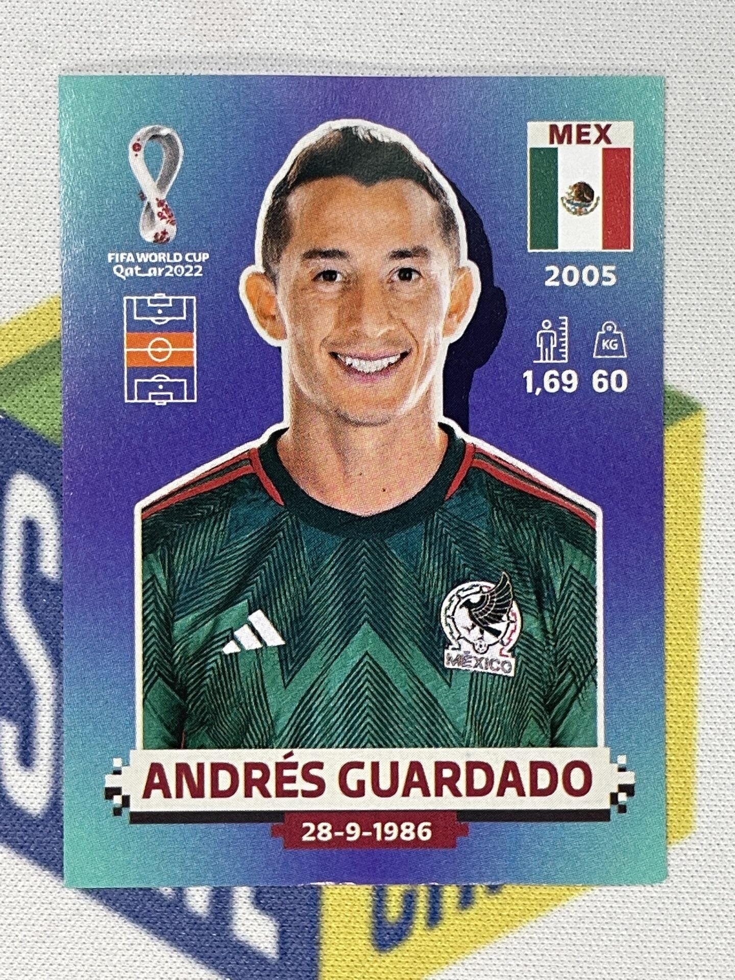 Andres Guardado Mexico Panini World Cup 2022 Qatar Stickers