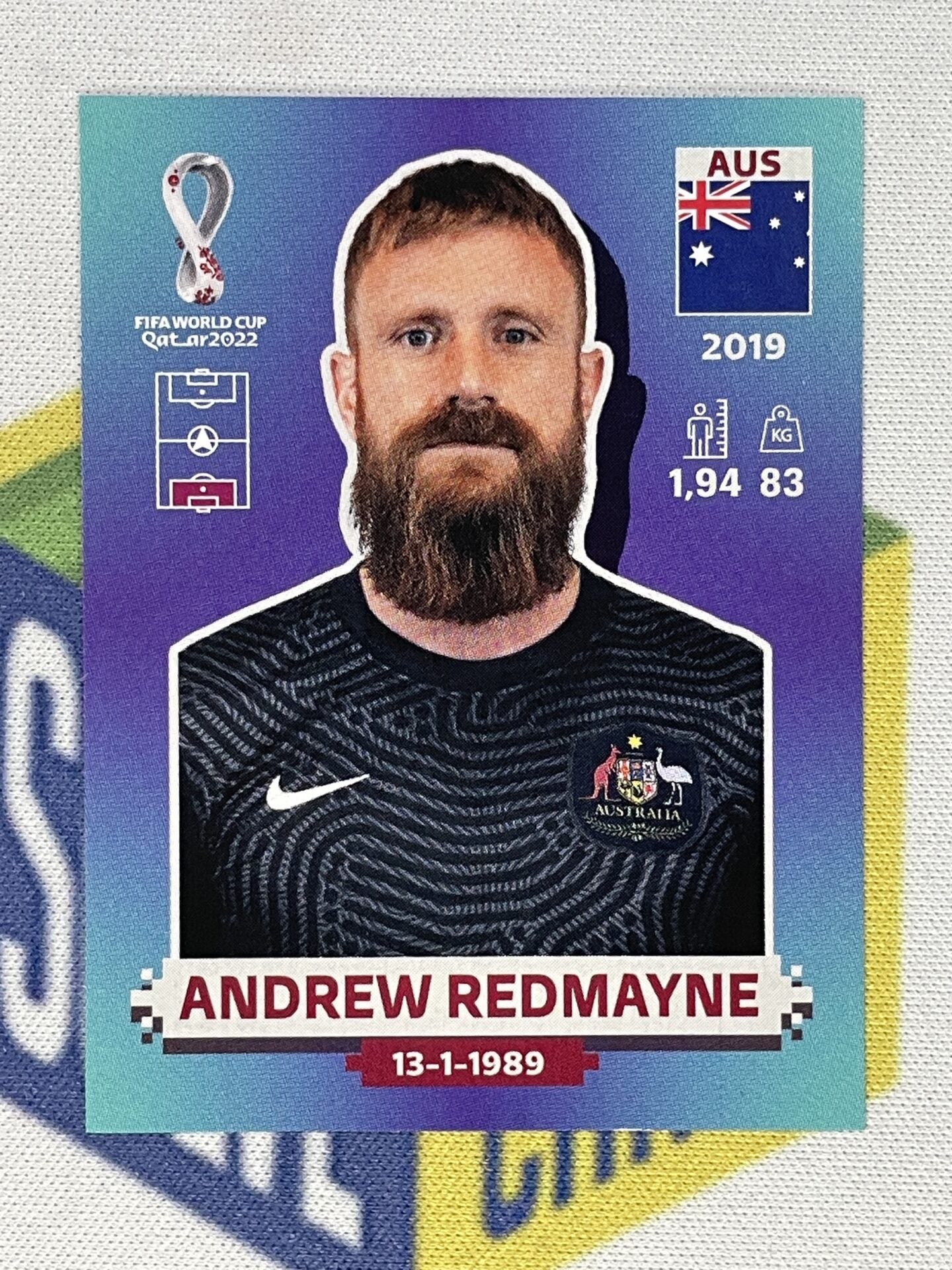 Andrew Redmayne Australia Panini World Cup 2022 Qatar Stickers