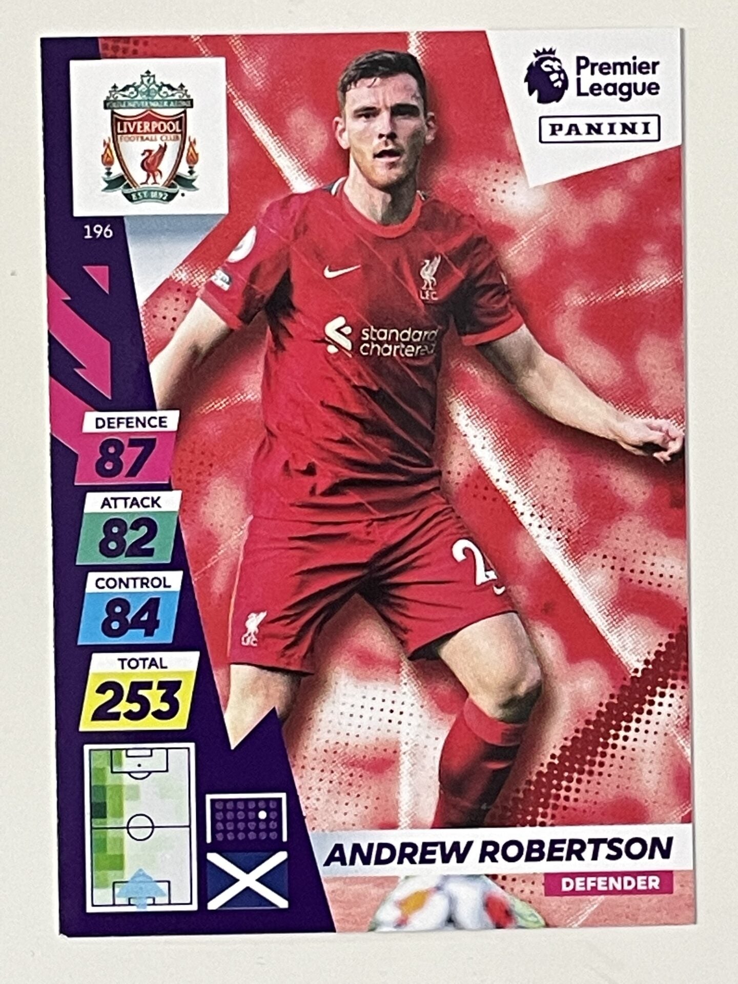 Andrew Robertson Liverpool Base Panini Adrenalyn XL PLUS Premier League 2021 2022