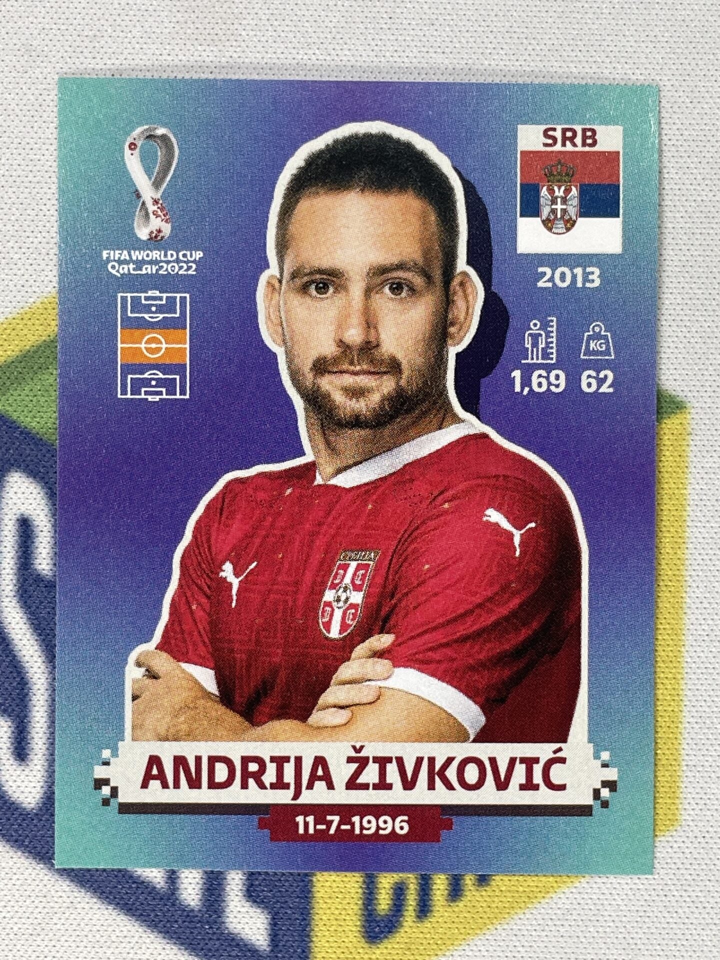 Andrija Zivkovic Serbia Panini World Cup 2022 Qatar Stickers