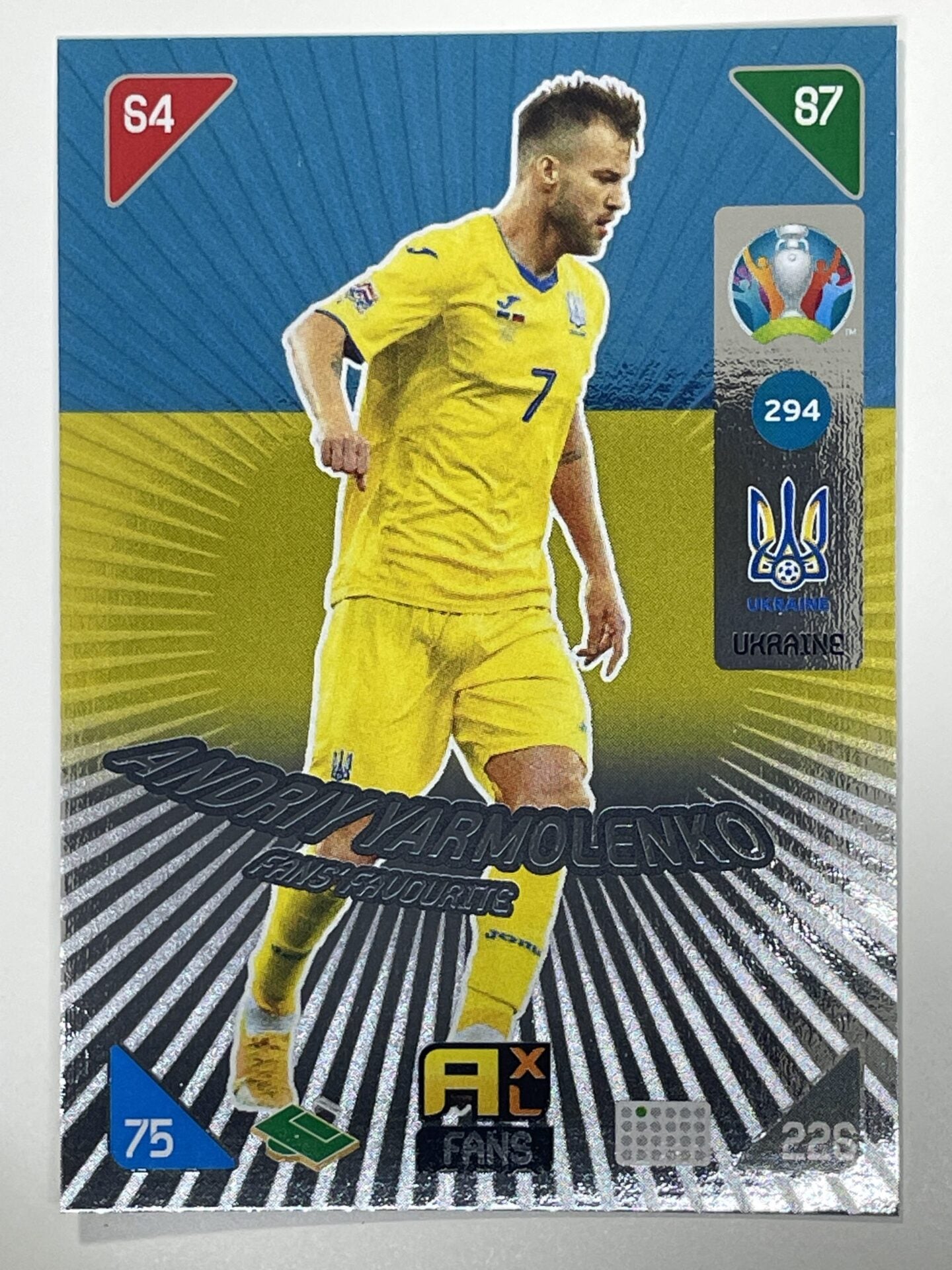 Andriy Yarmolenko Fans Favourites (Ukraine) Football Card &#8211; Euro 2020 Adrenalyn XL