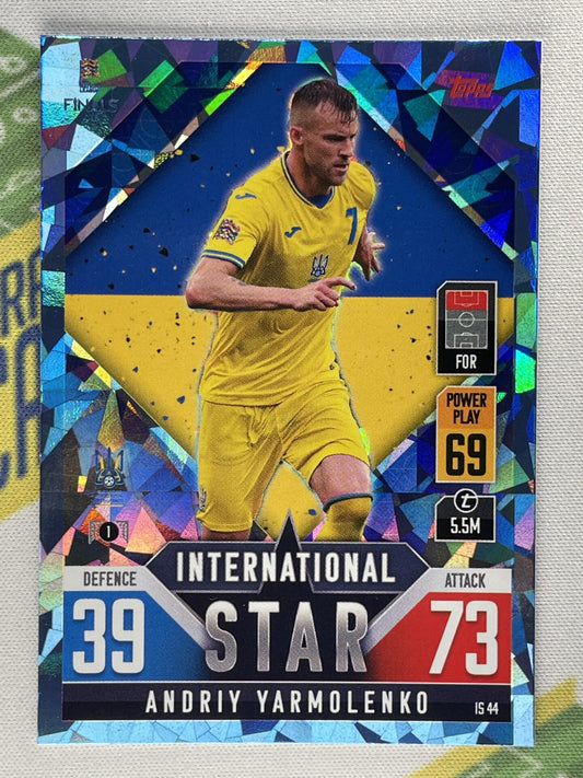 Andriy Yarmolenko Ukraine Crystal Foil Parallel Topps Match Attax 101 Road to Nations League 2022 Card