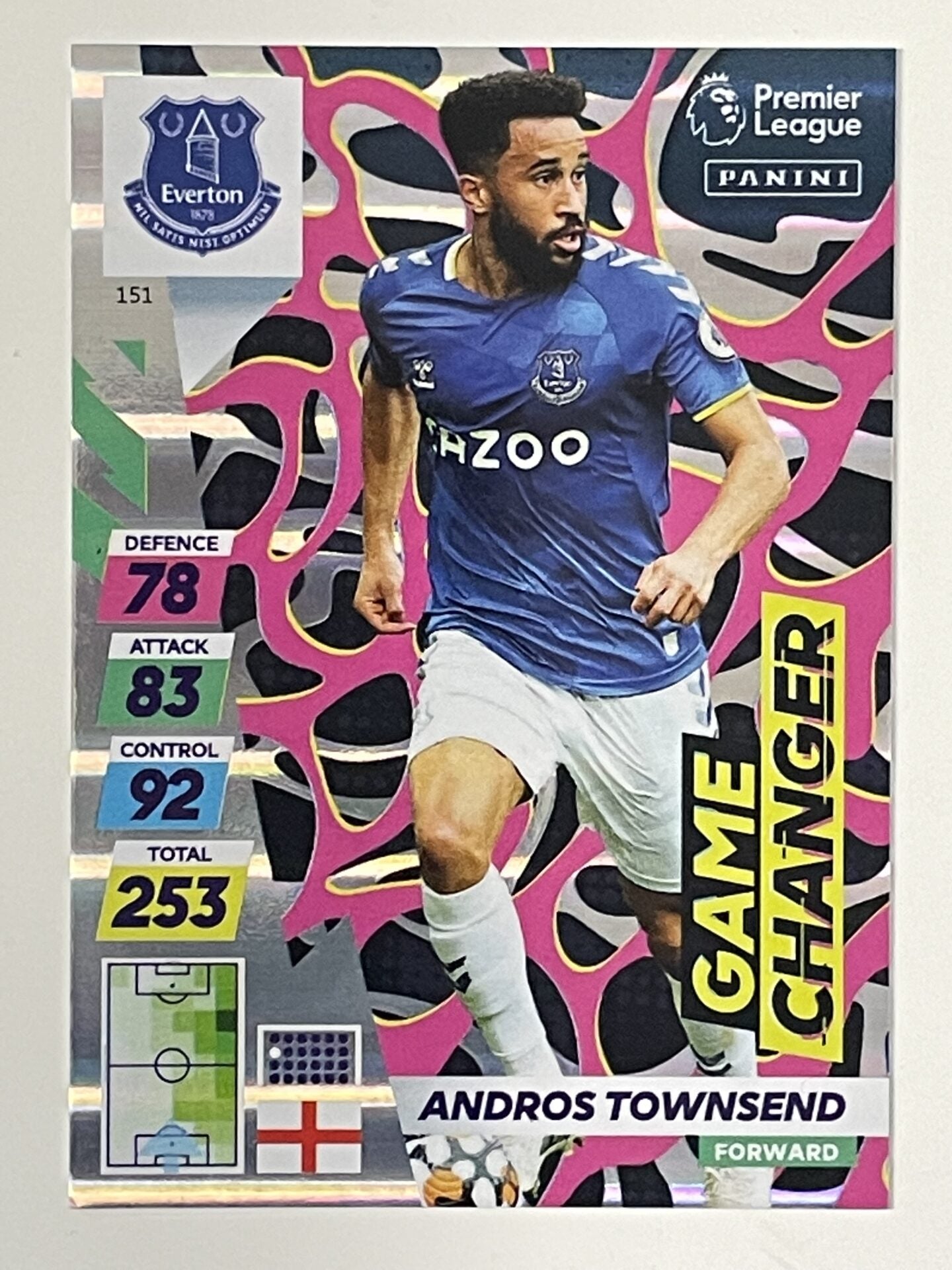 Andros Townsend Everton Game Changer Panini Adrenalyn XL PLUS Premier League 2021 2022